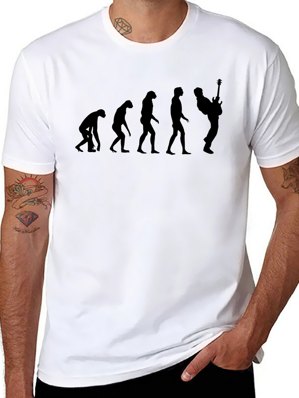Evolution of Music Black T-Shirt