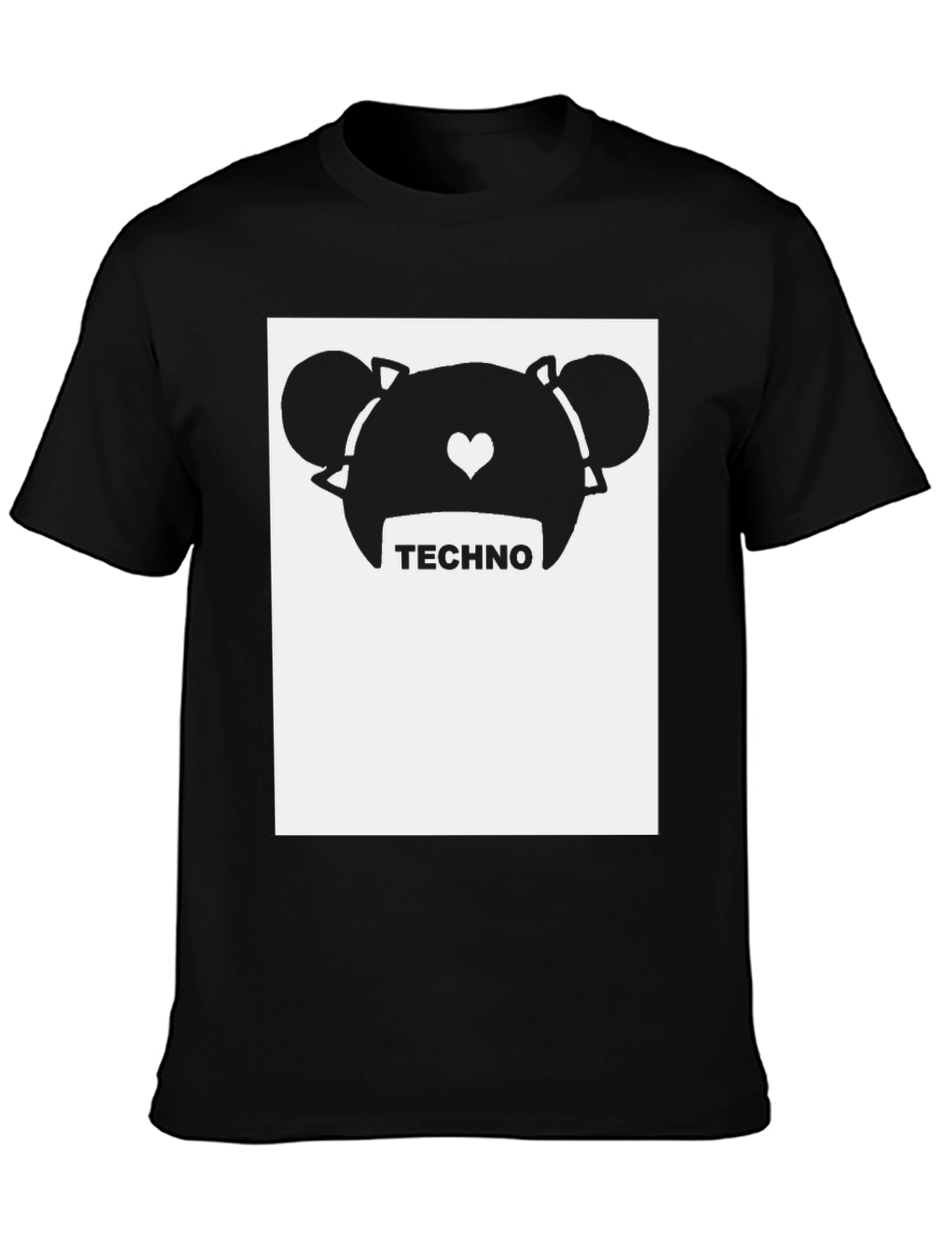 Techno Bear Graphic Tee - Trendy Music Lover Shirt