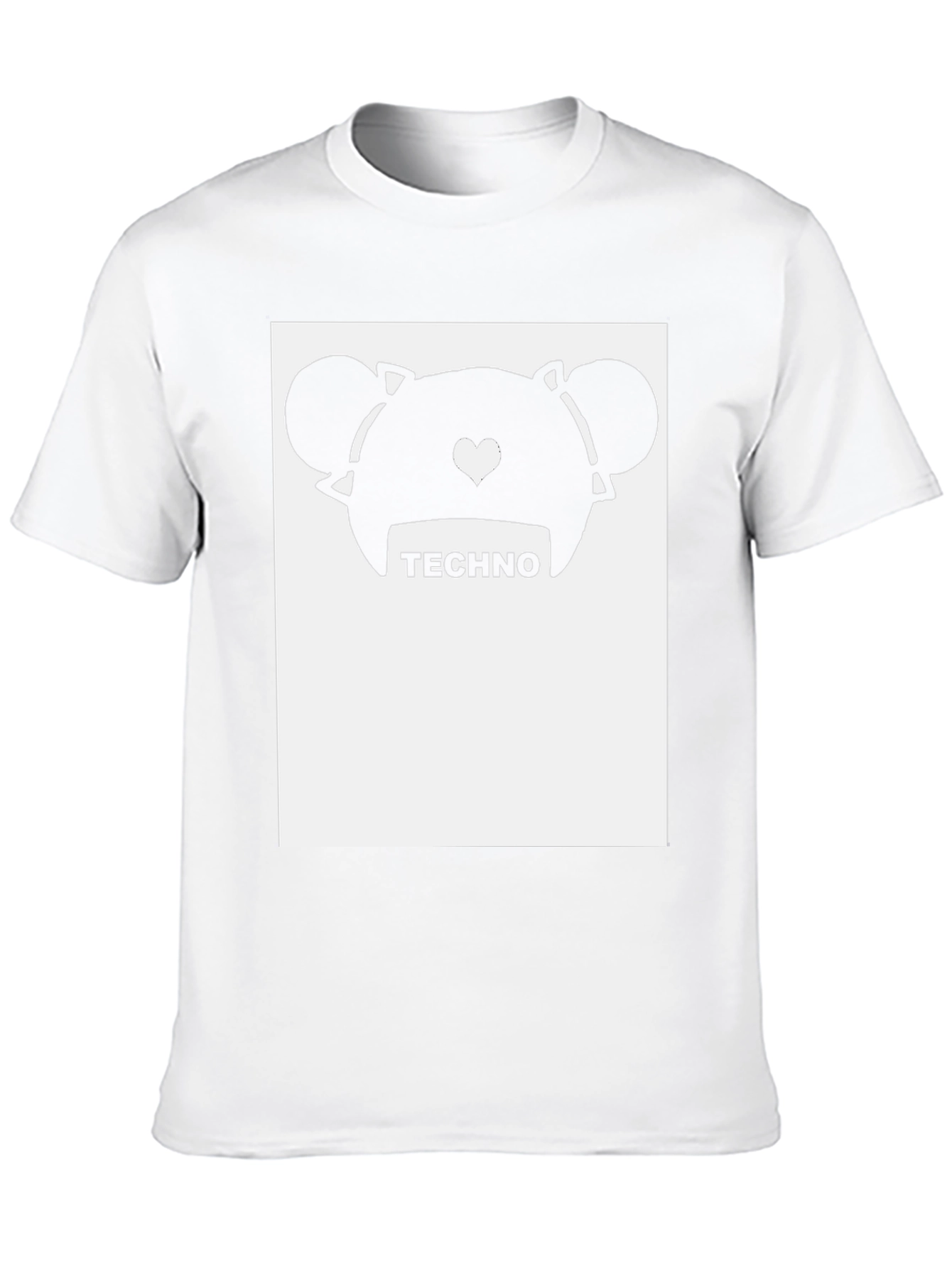 Techno Bear Graphic Tee - Trendy Music Lover Shirt