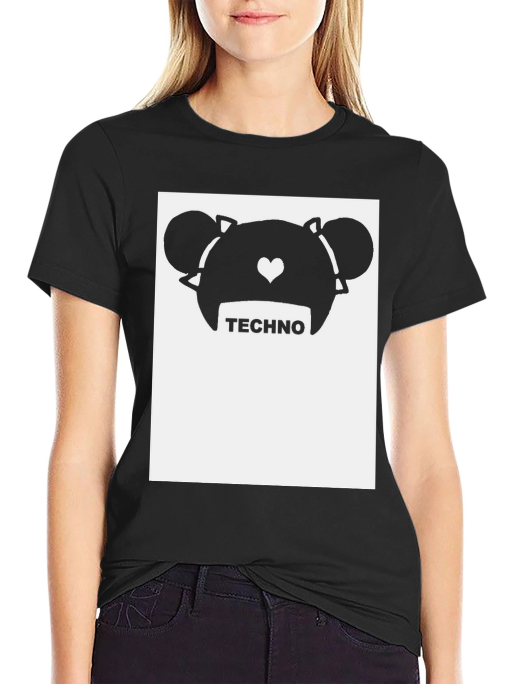 Techno Bear Graphic Tee - Trendy Music Lover Shirt