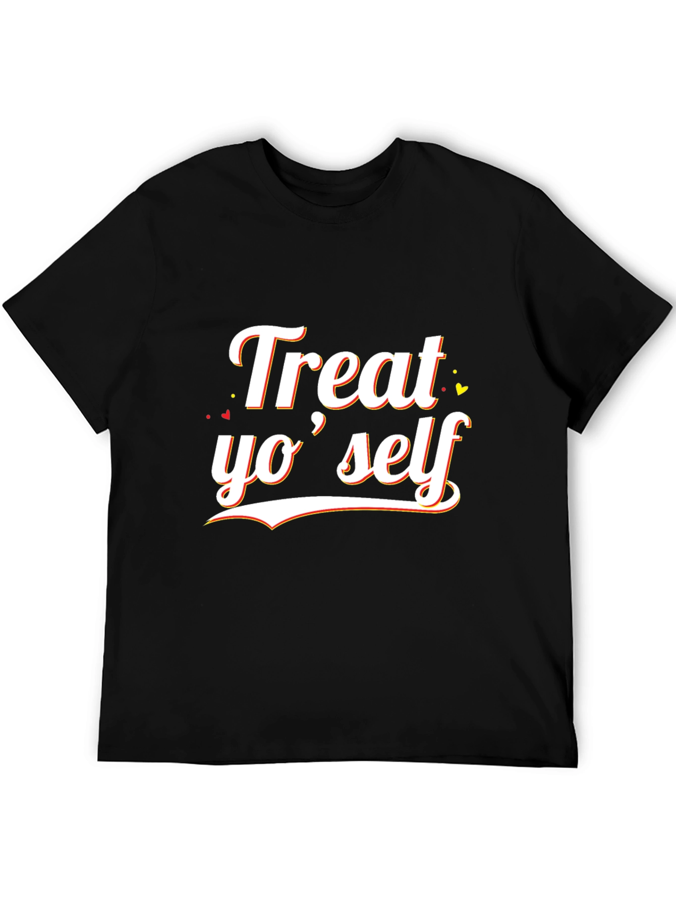 Treat Yo Self Black Graphic Tee
