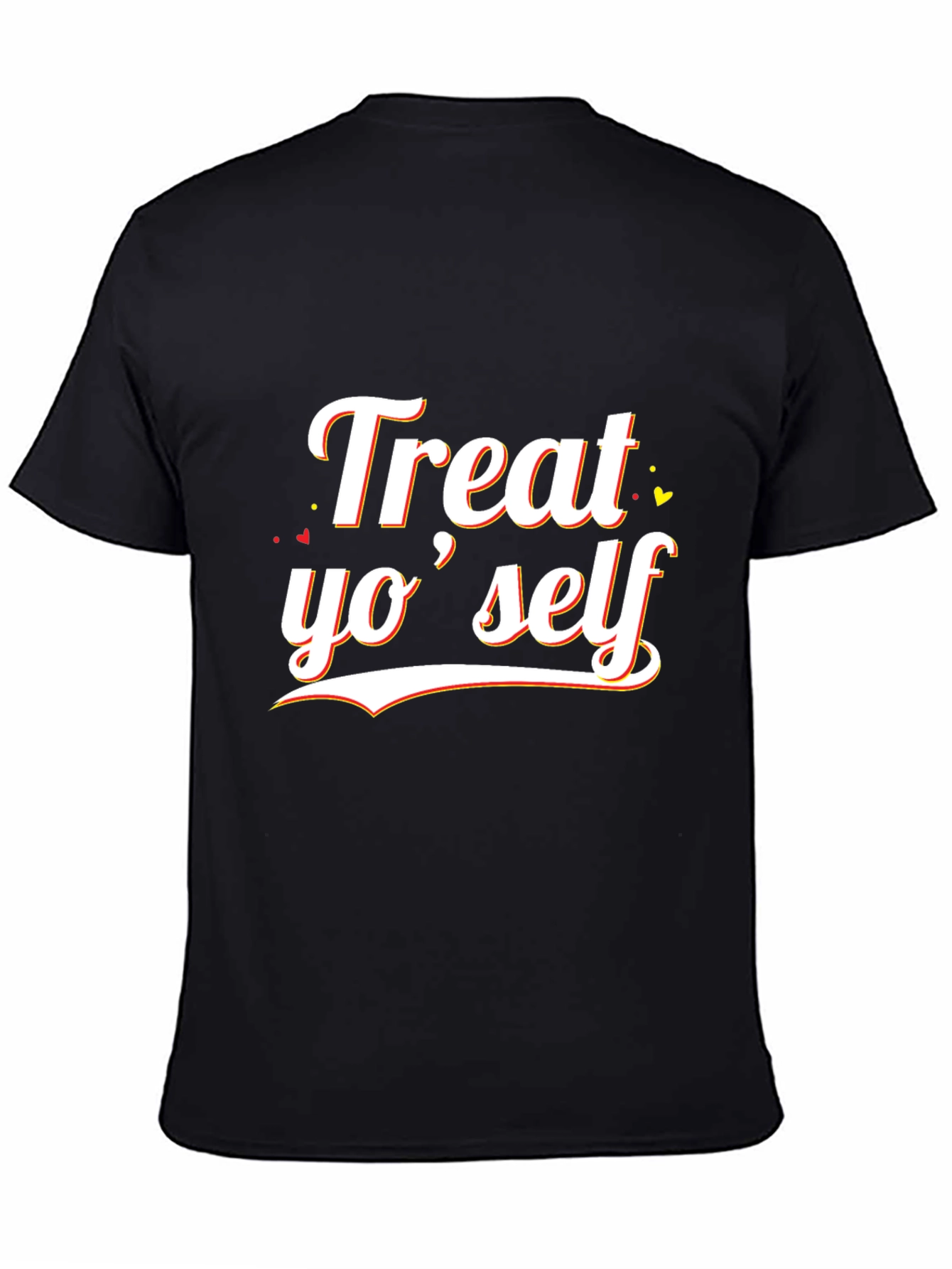 Treat Yo Self Black Graphic Tee