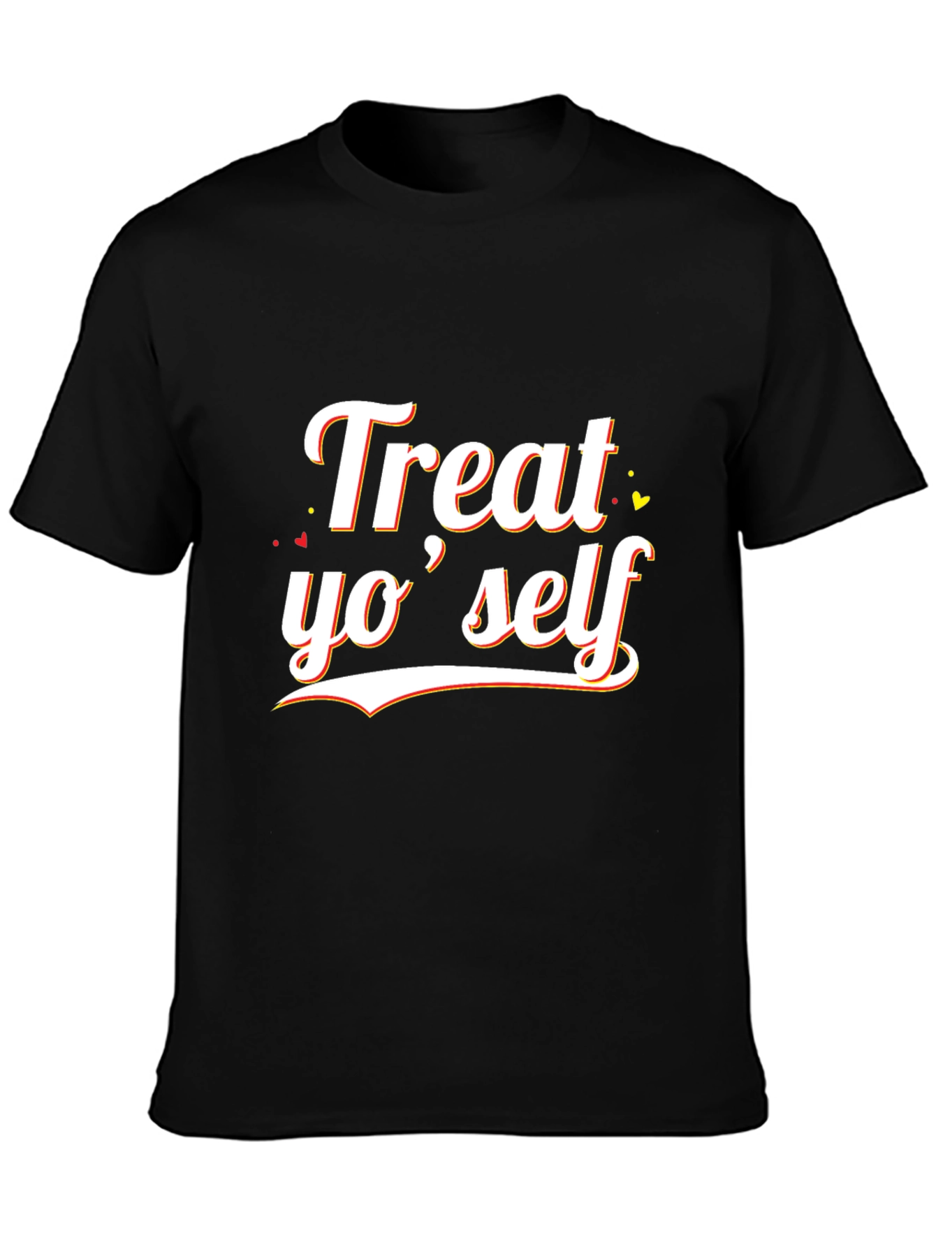 Treat Yo Self Black Graphic Tee
