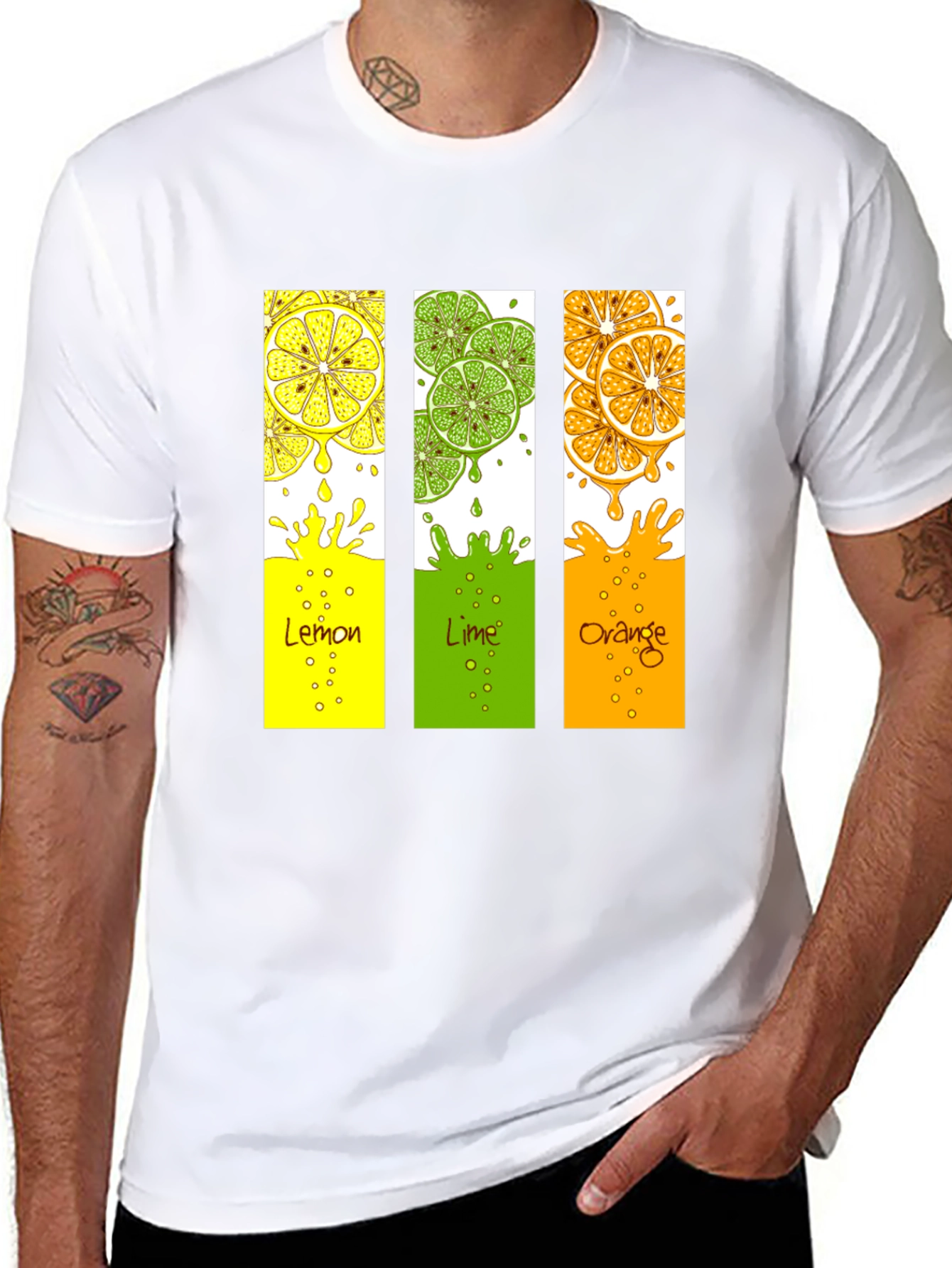 Citrus Fruit T-Shirt - Lemon Lime Orange Design