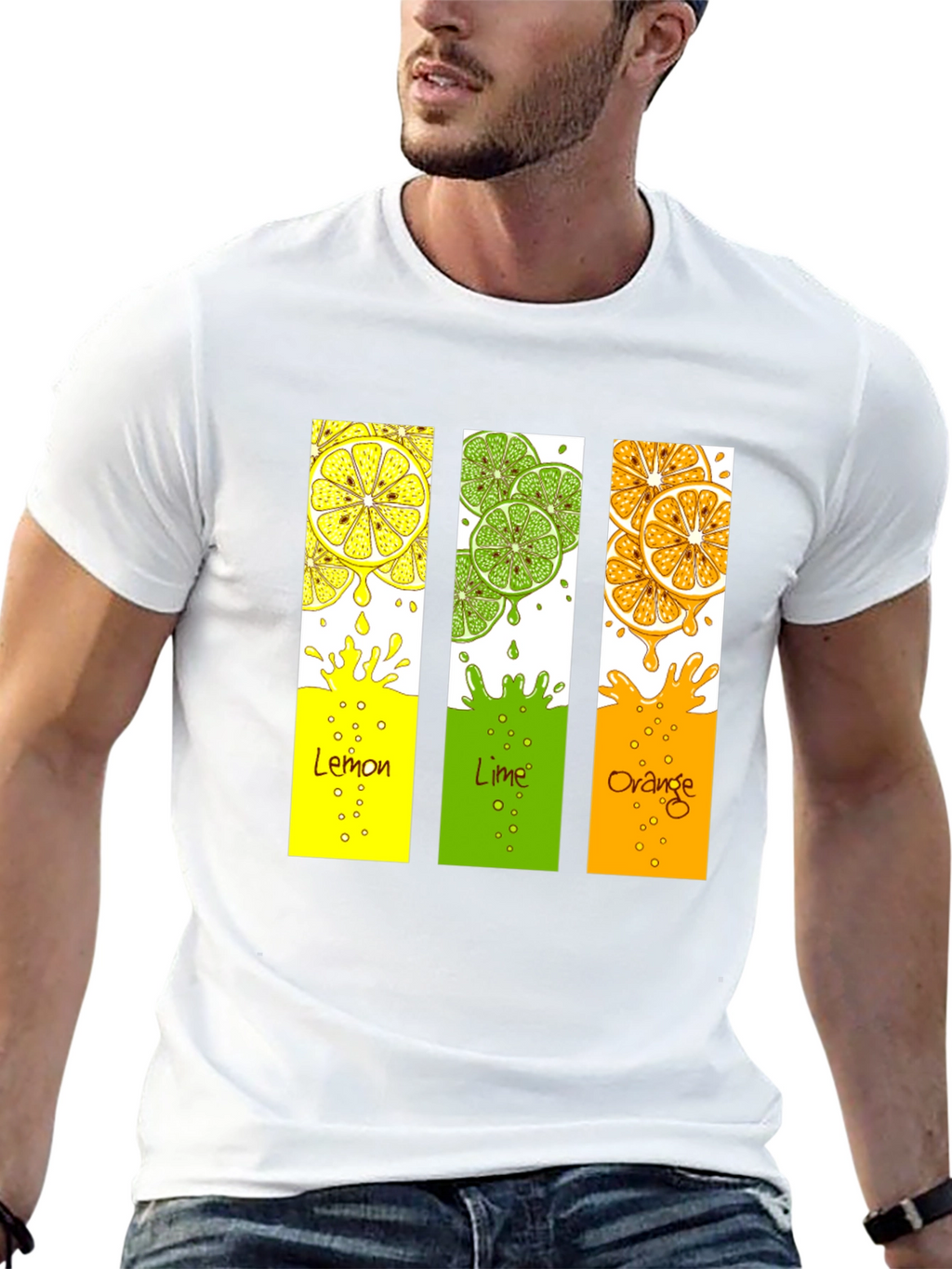 Citrus Fruit T-Shirt - Lemon Lime Orange Design