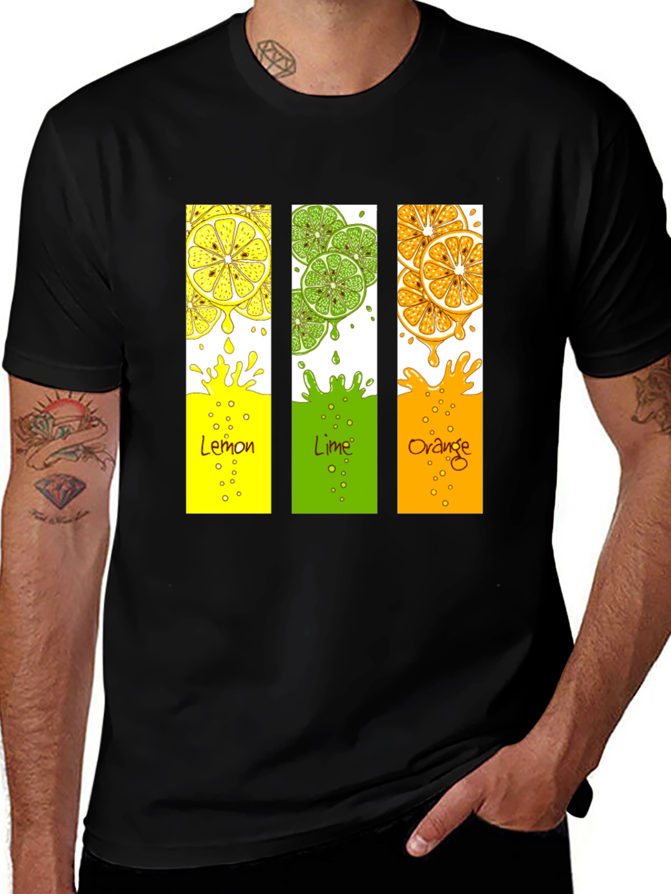 Citrus Fruit T-Shirt - Lemon Lime Orange Design
