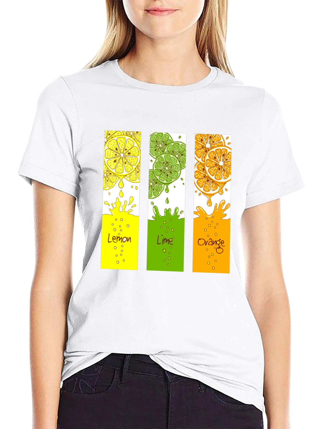 Citrus Fruit T-Shirt - Lemon Lime Orange Design