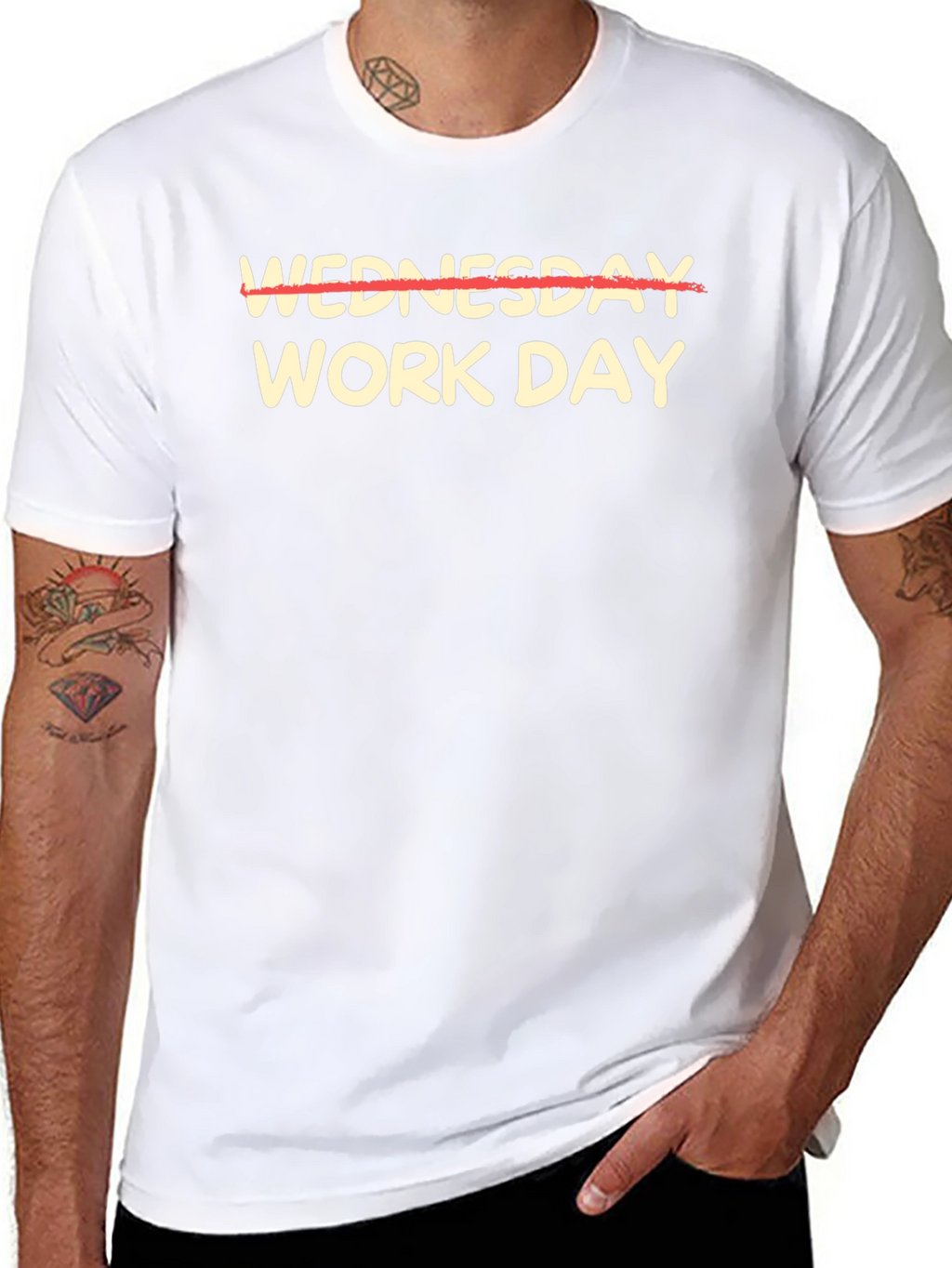 Wednesday Work Day T-Shirt - Black Cotton Tee