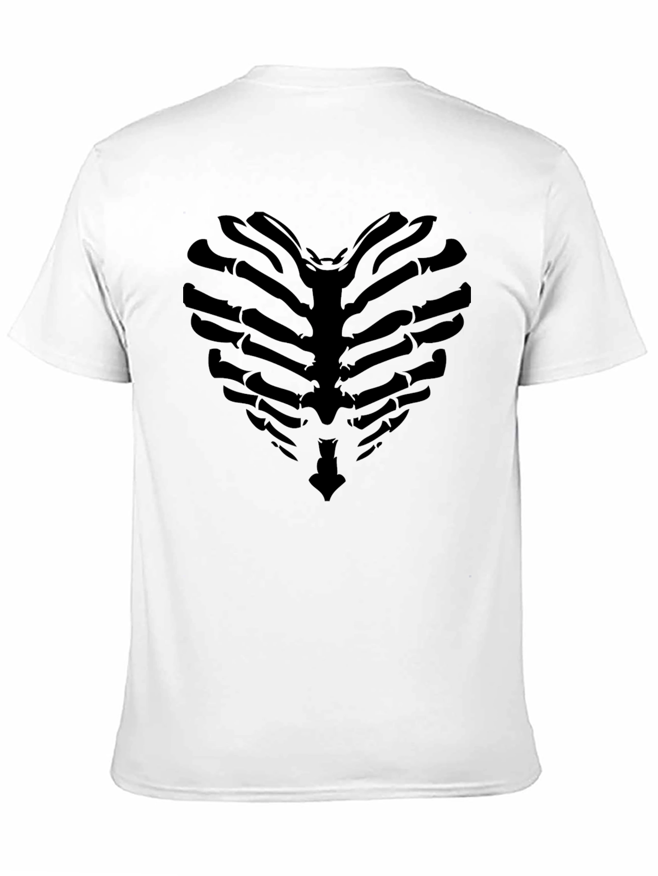 Heart Rib Cage Graphic Tee - Mens Black T-Shirt