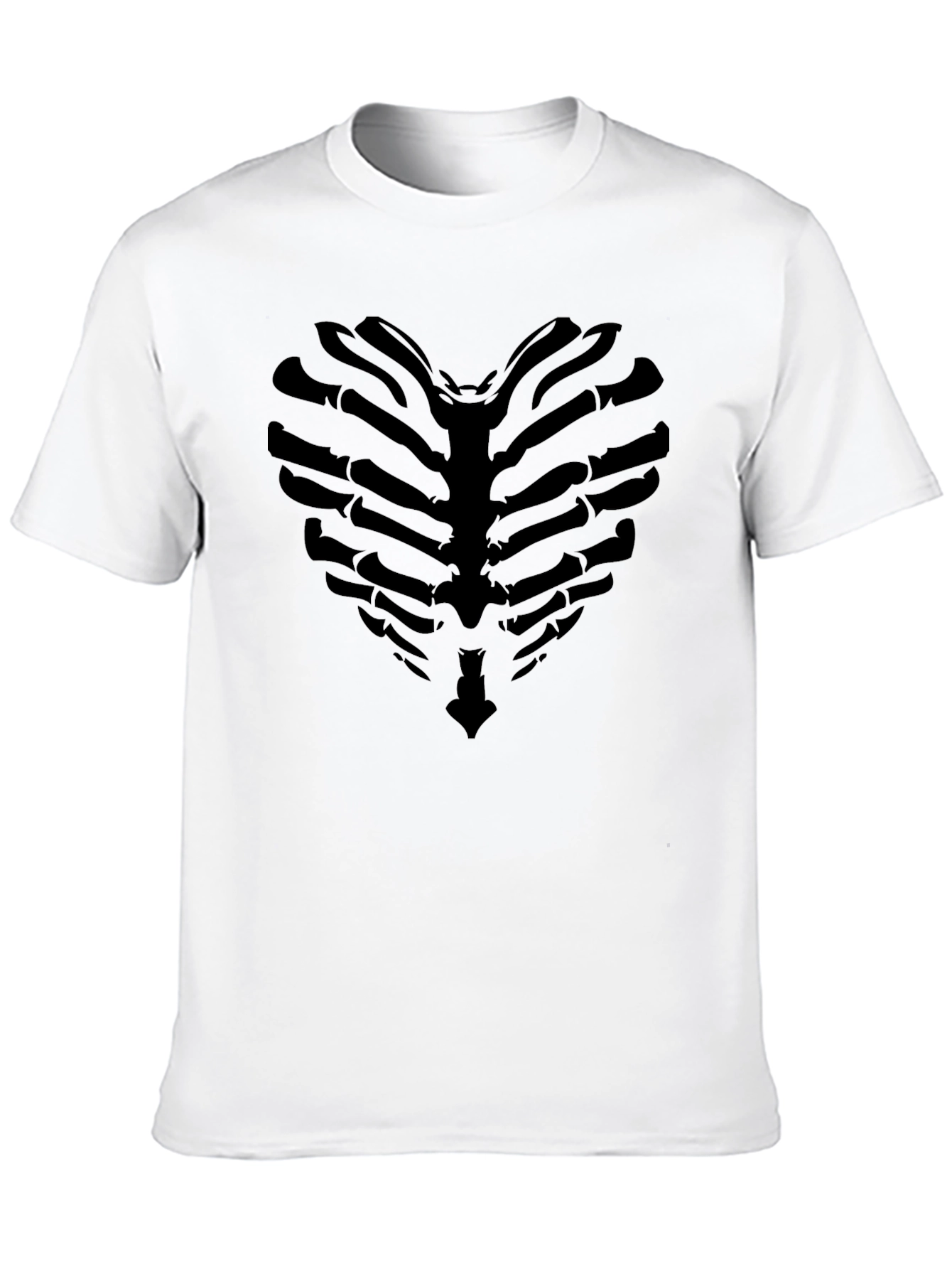 Heart Rib Cage Graphic Tee - Mens Black T-Shirt