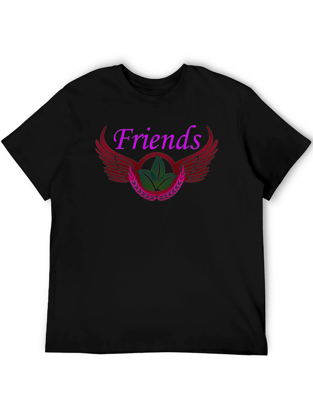 Friends Graphic Print Black T-Shirt