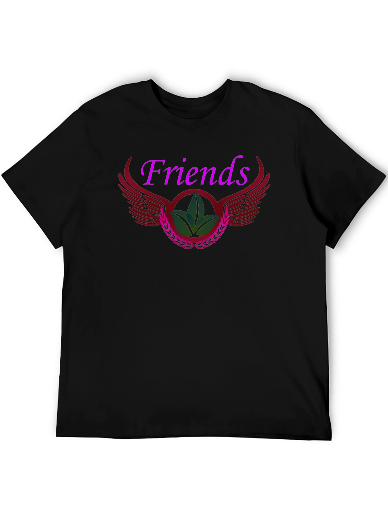 Friends Graphic Print Black T-Shirt