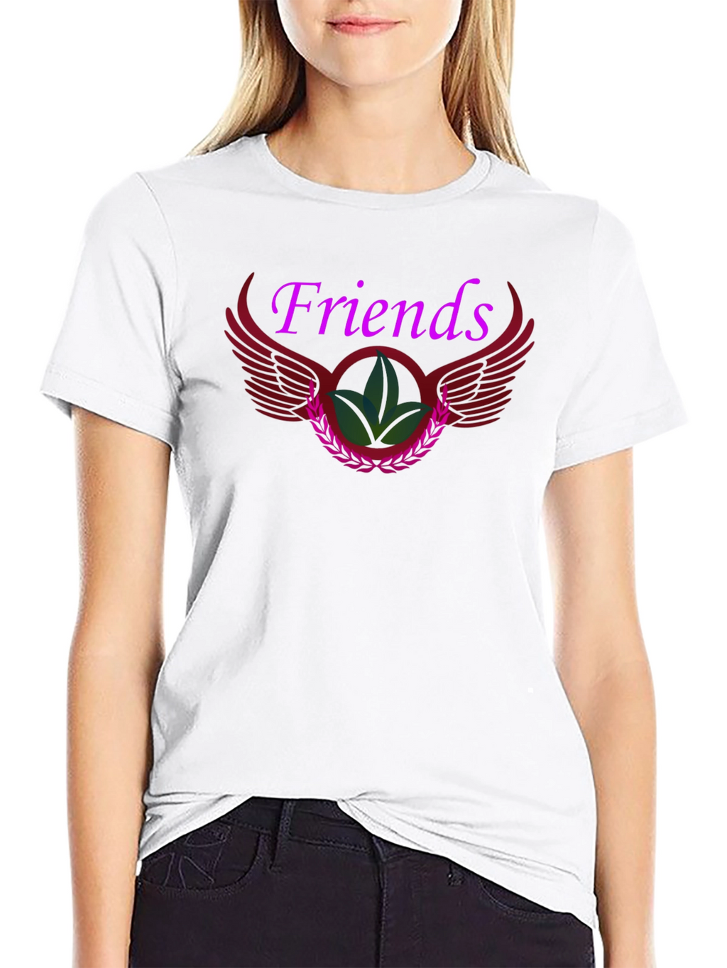 Friends Graphic Print Black T-Shirt
