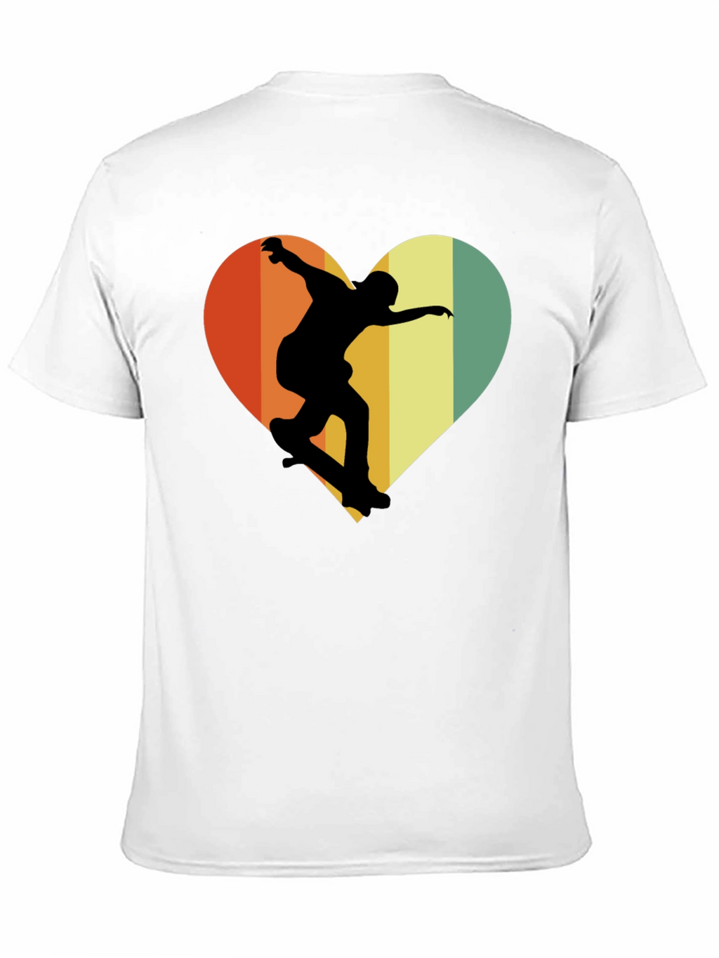 Skateboard Heart Graphic Tee - Retro Style