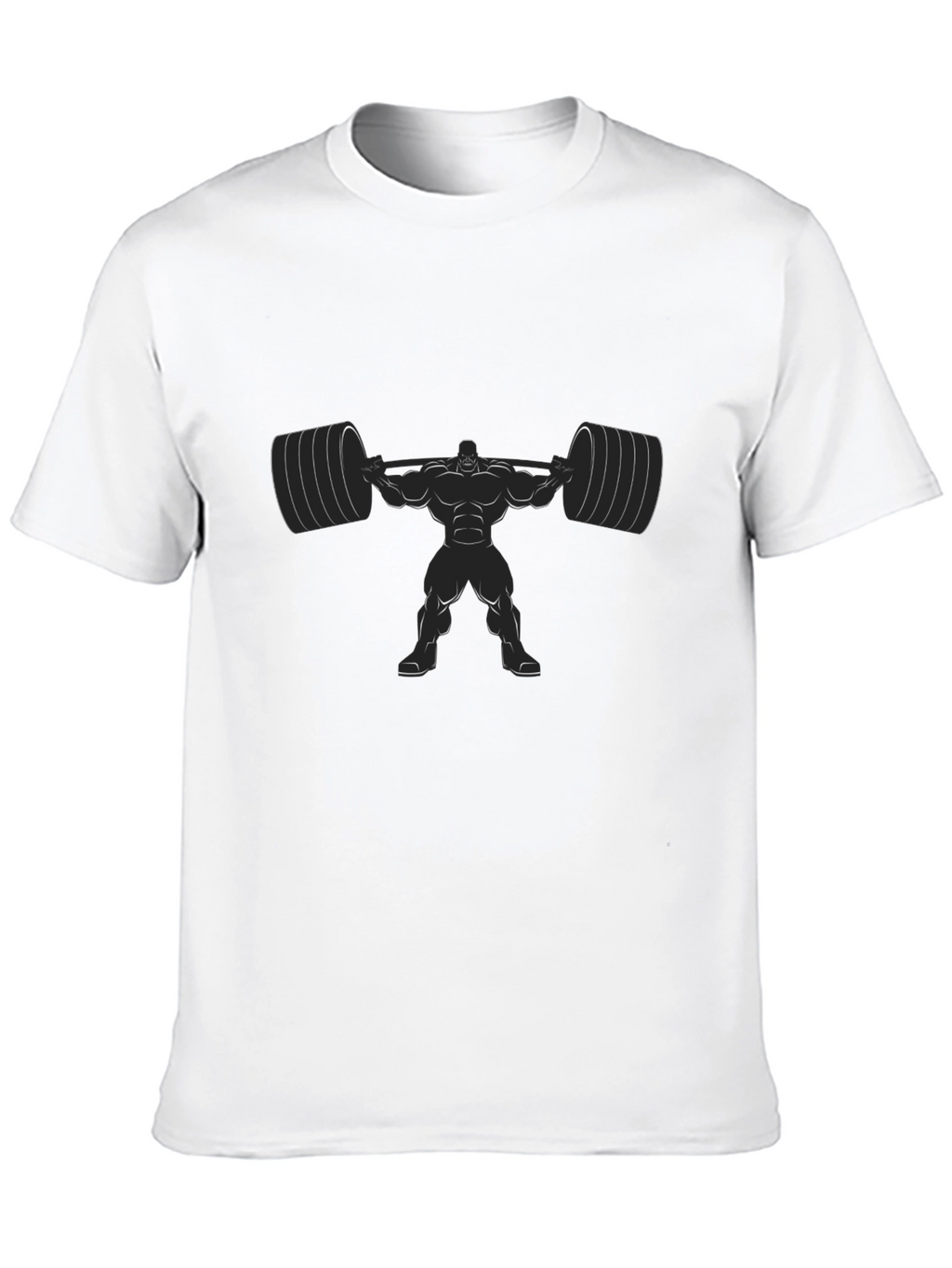 Weightlifter Graphic Tee - Black Cotton Blend Shirt