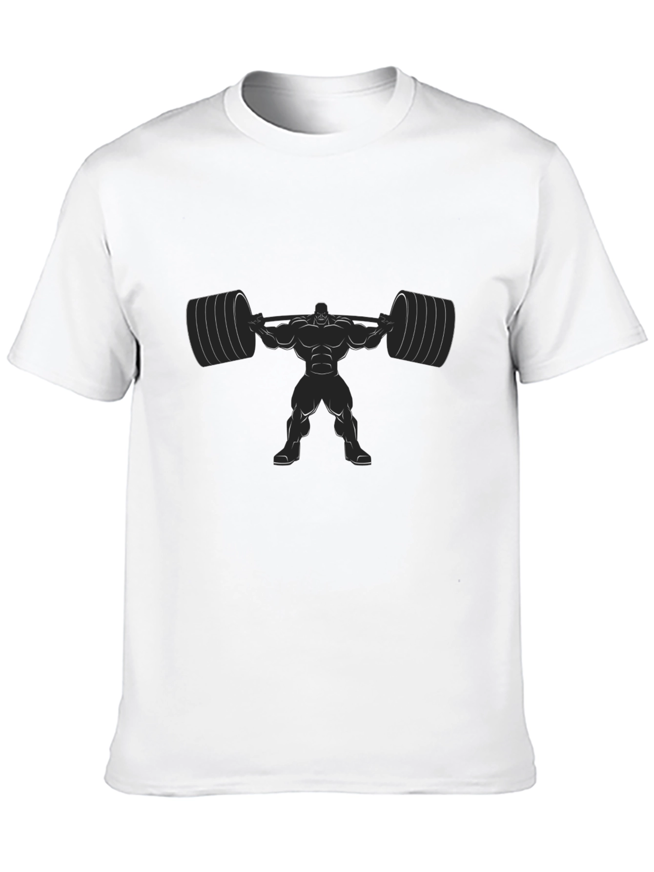 Weightlifter Graphic Tee - Black Cotton Blend Shirt