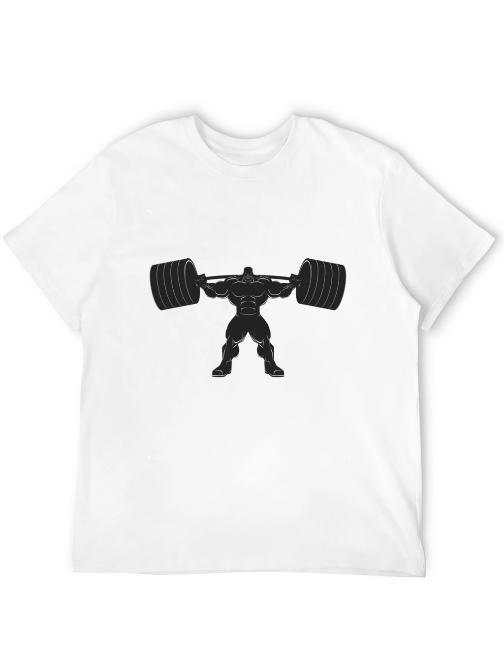 Weightlifter Graphic Tee - Black Cotton Blend Shirt