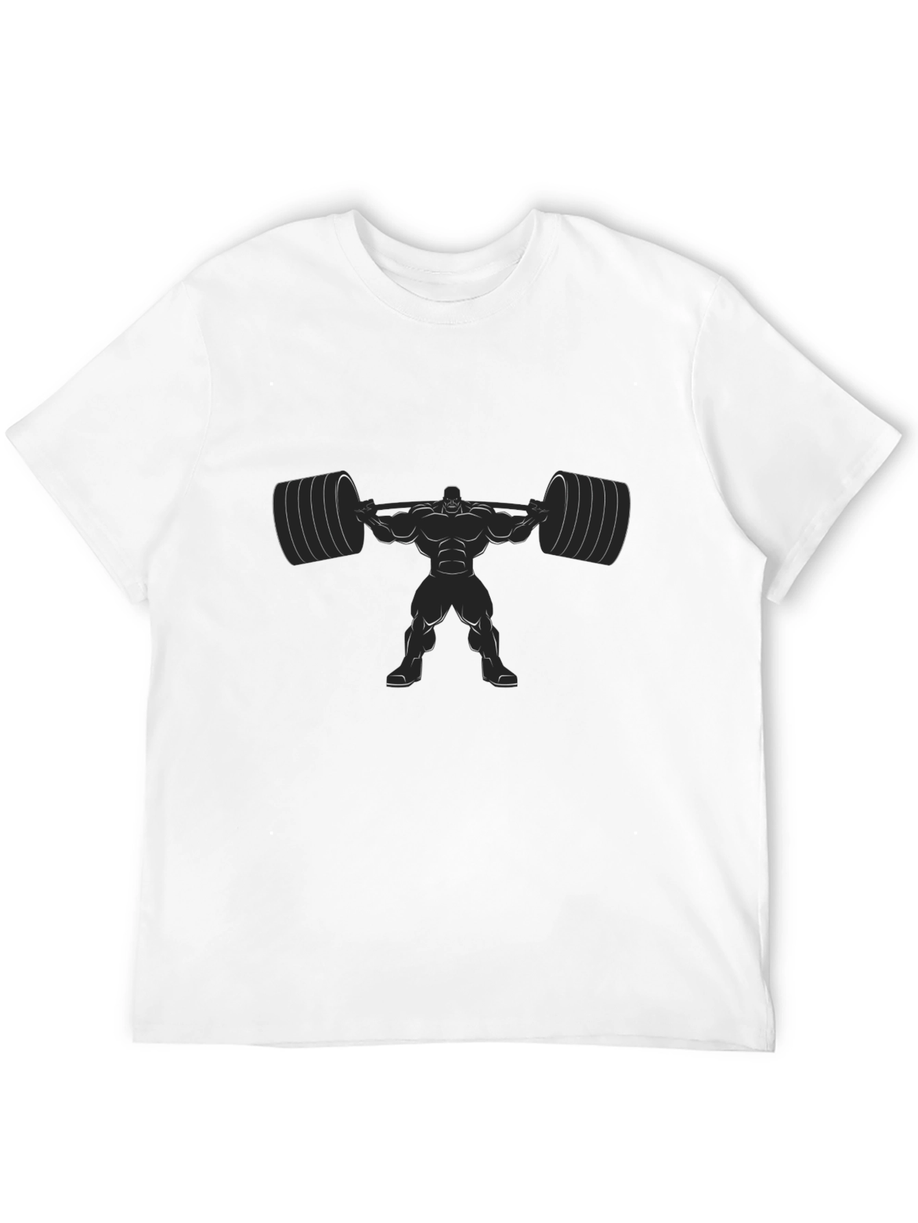 Weightlifter Graphic Tee - Black Cotton Blend Shirt