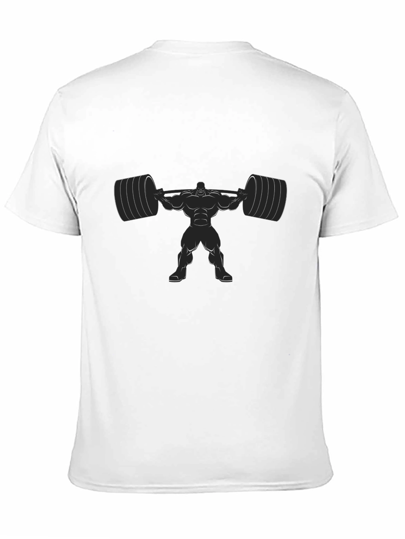 Weightlifter Graphic Tee - Black Cotton Blend Shirt
