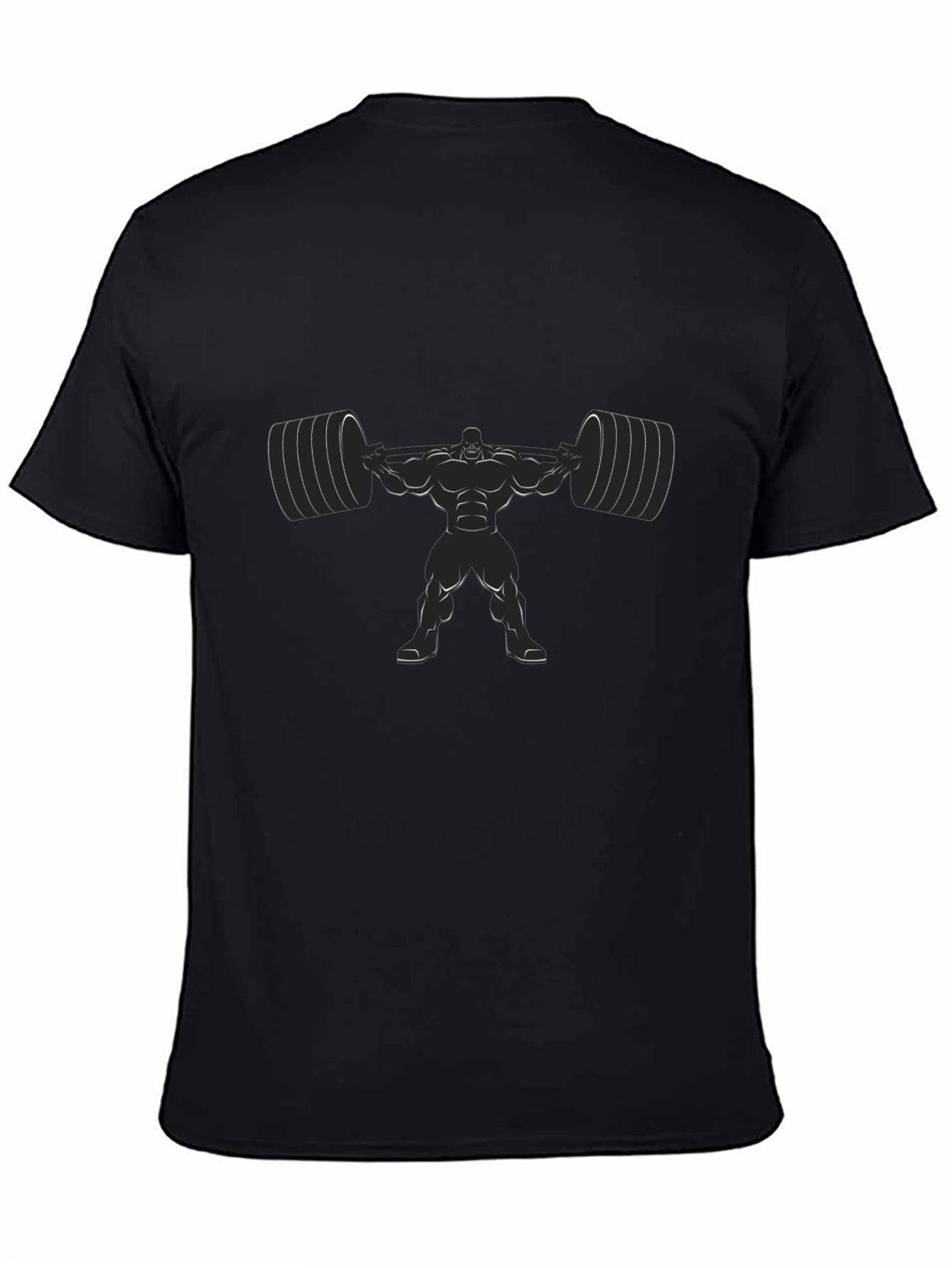 Weightlifter Graphic Tee - Black Cotton Blend Shirt