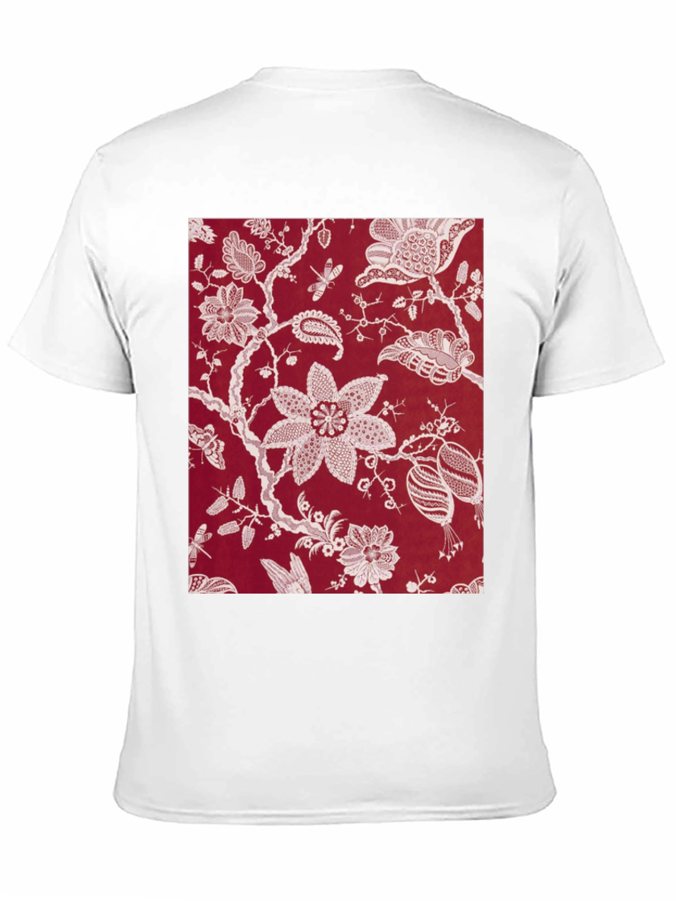 Floral Print Black Tee