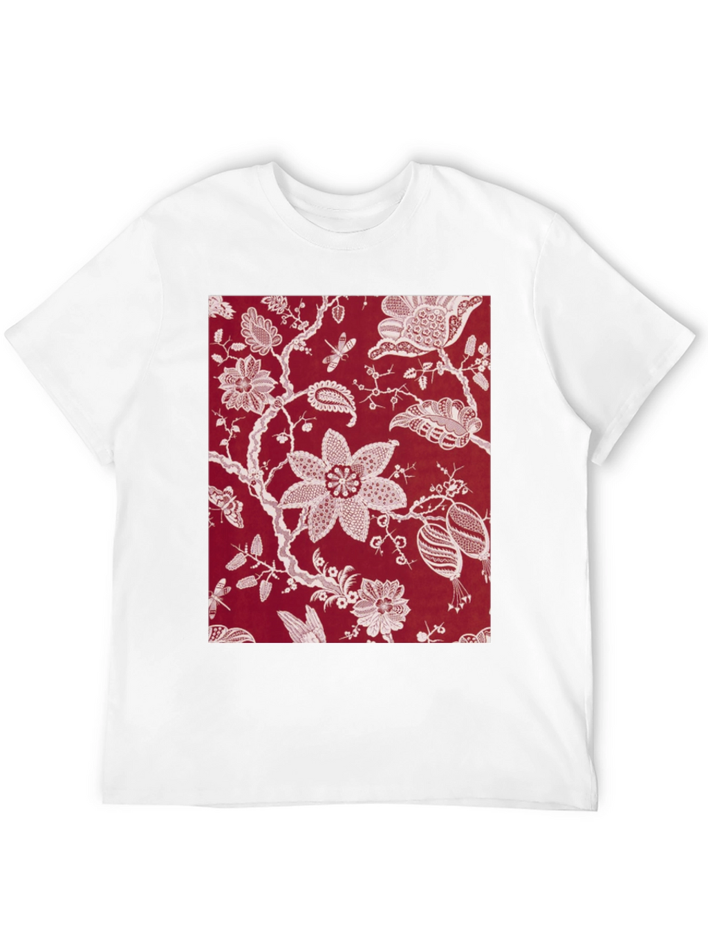 Floral Print Black Tee
