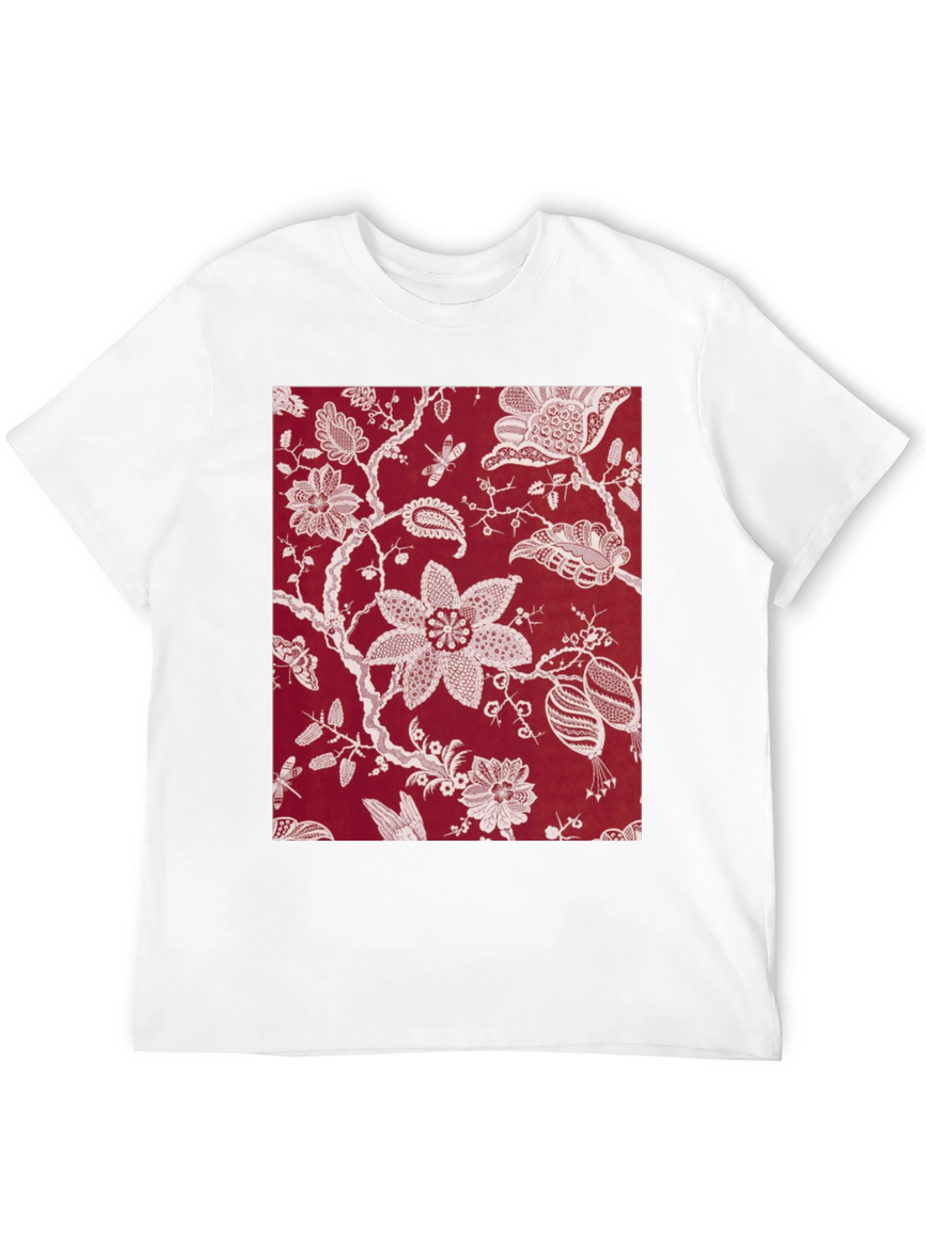 Floral Print Black Tee