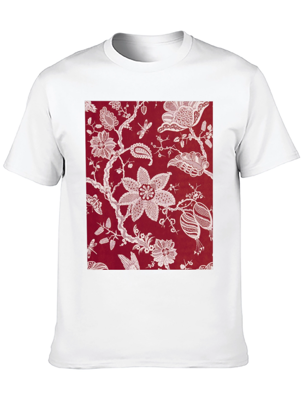 Floral Print Black Tee
