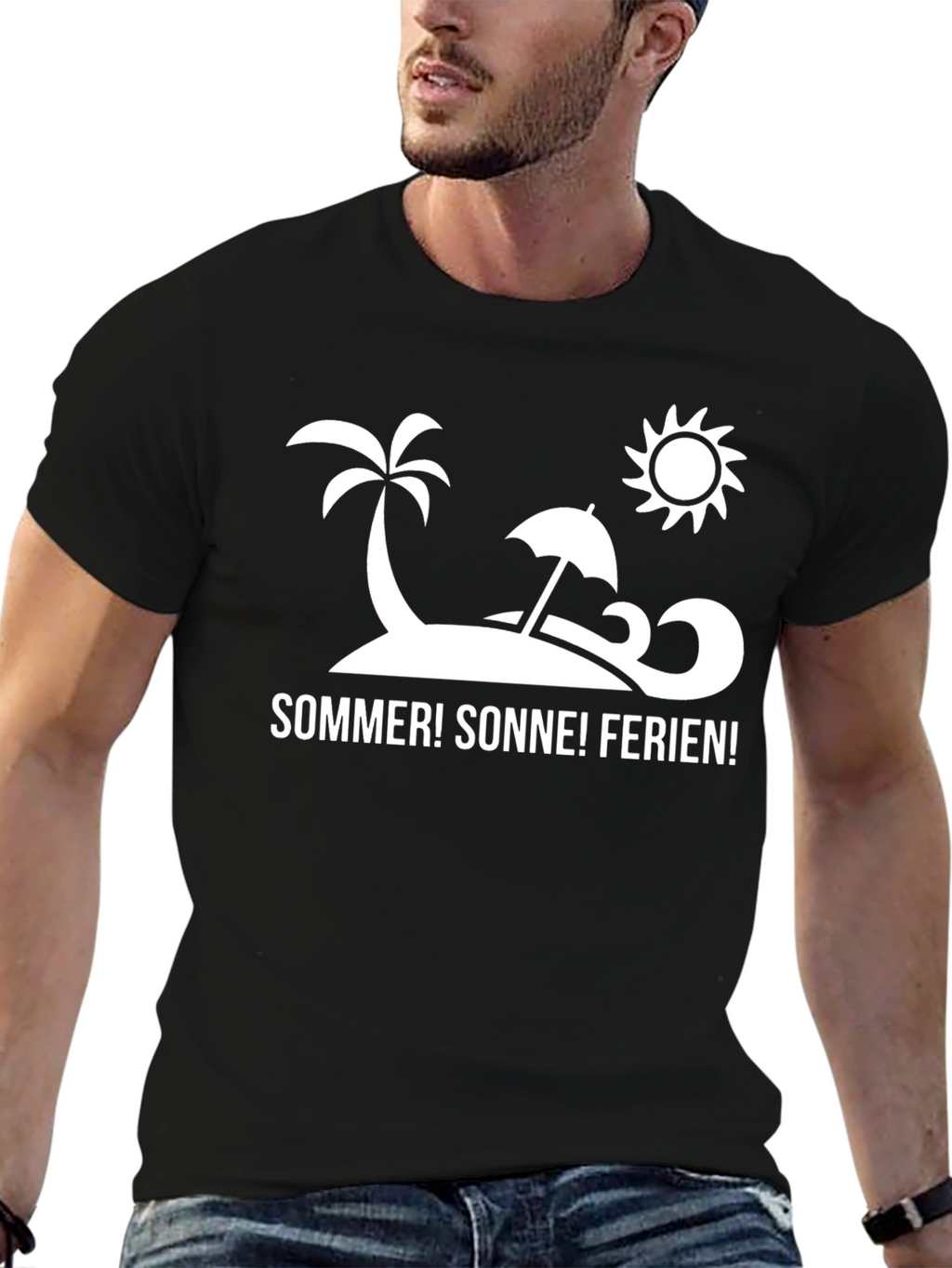 Summer Sun & Holiday Tee - Beach Design