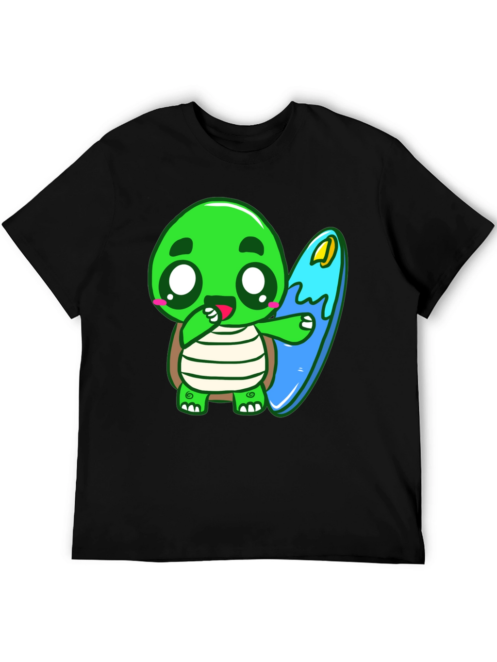 Cute Turtle Surfing Graphic Tee