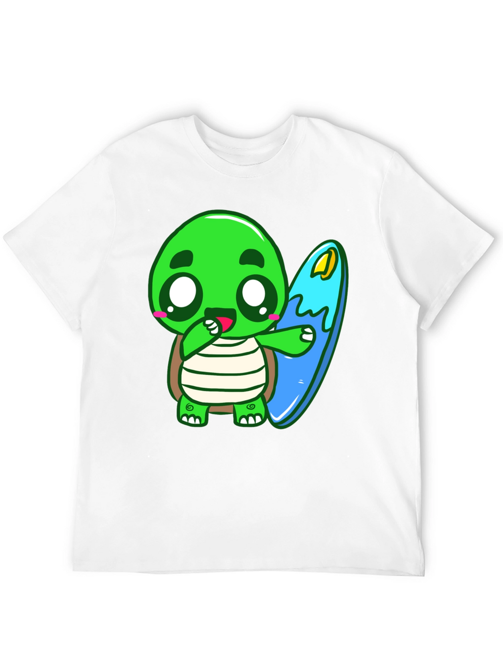 Cute Turtle Surfing Graphic Tee