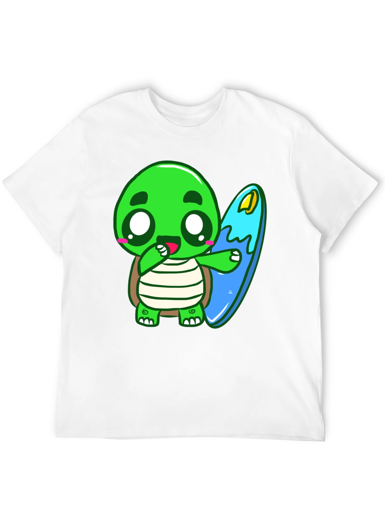 Cute Turtle Surfing Graphic Tee