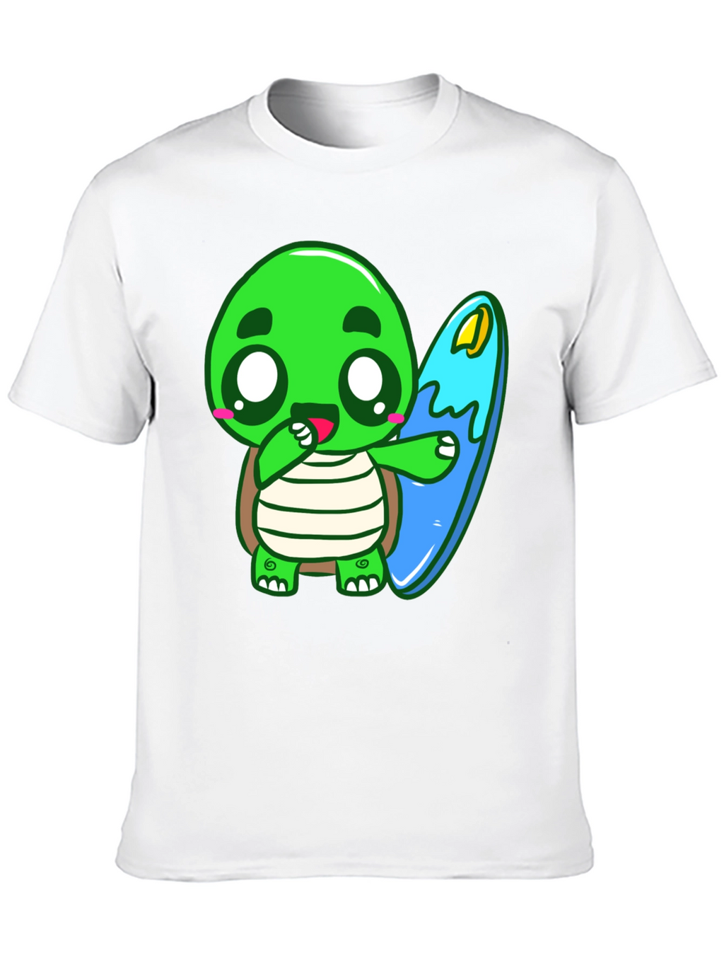 Cute Turtle Surfing Graphic Tee