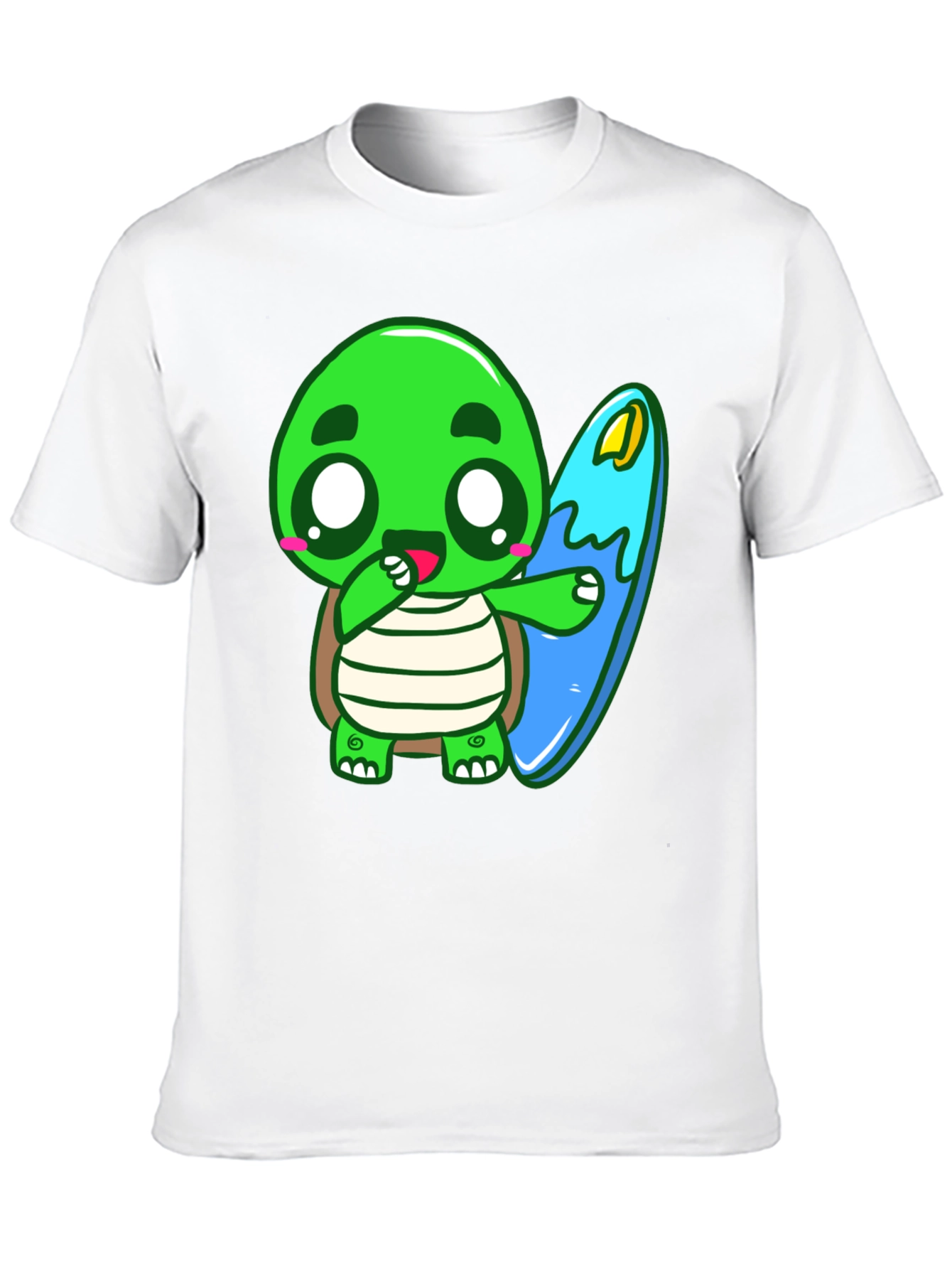 Cute Turtle Surfing Graphic Tee