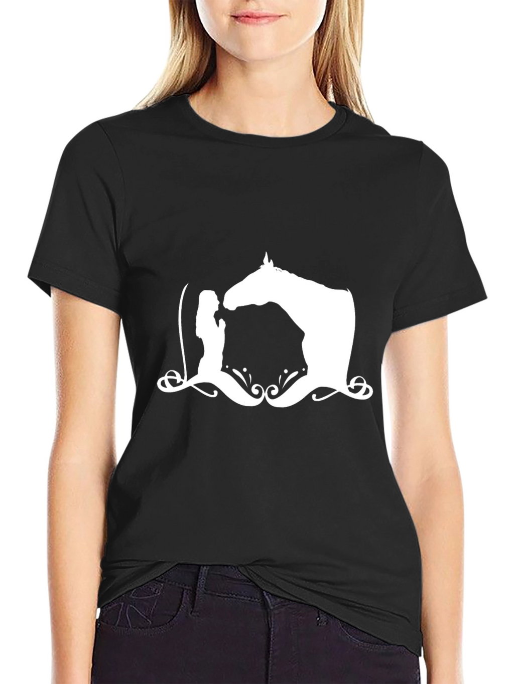 Horse & Rider Graphic Tee - Black