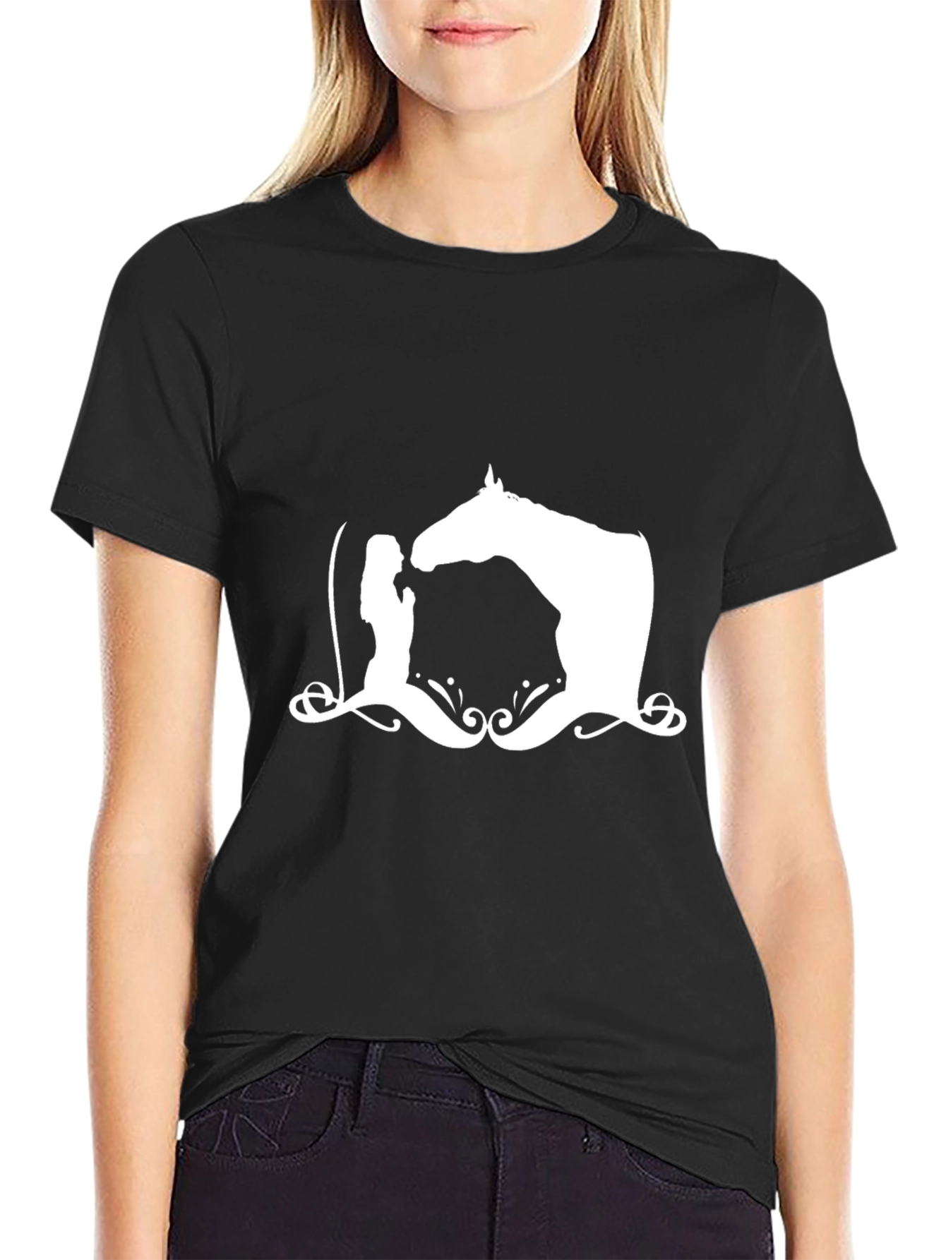 Horse & Rider Graphic Tee - Black