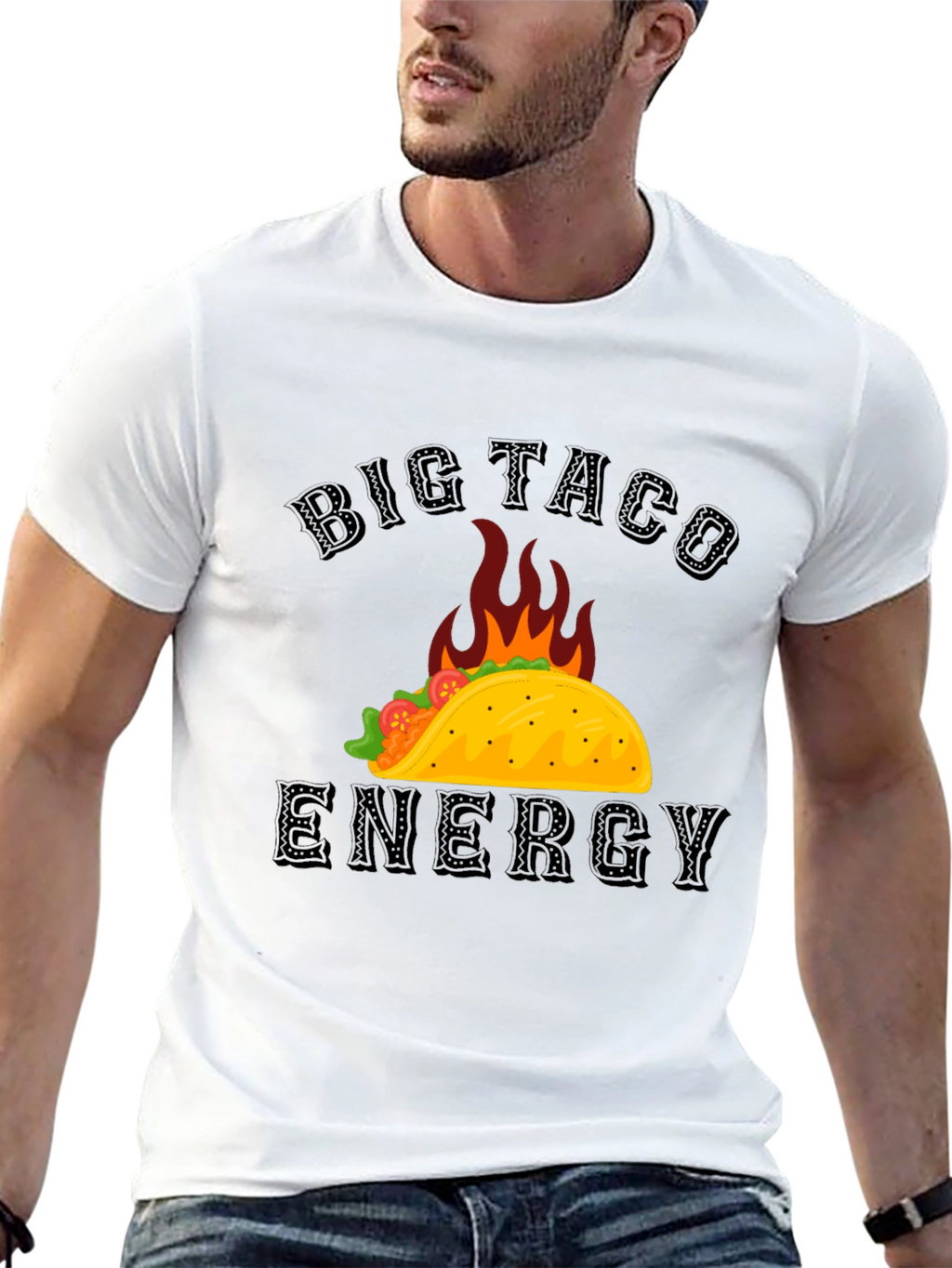Big Taco Energy Graphic T-Shirt - Foodie Tee