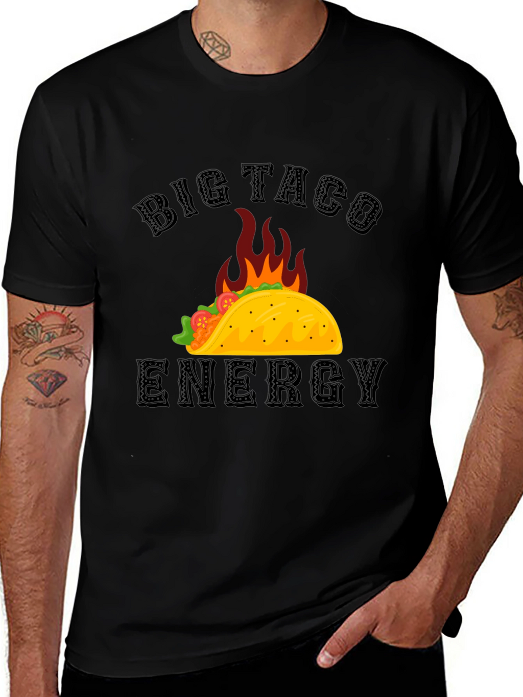 Big Taco Energy Graphic T-Shirt - Foodie Tee