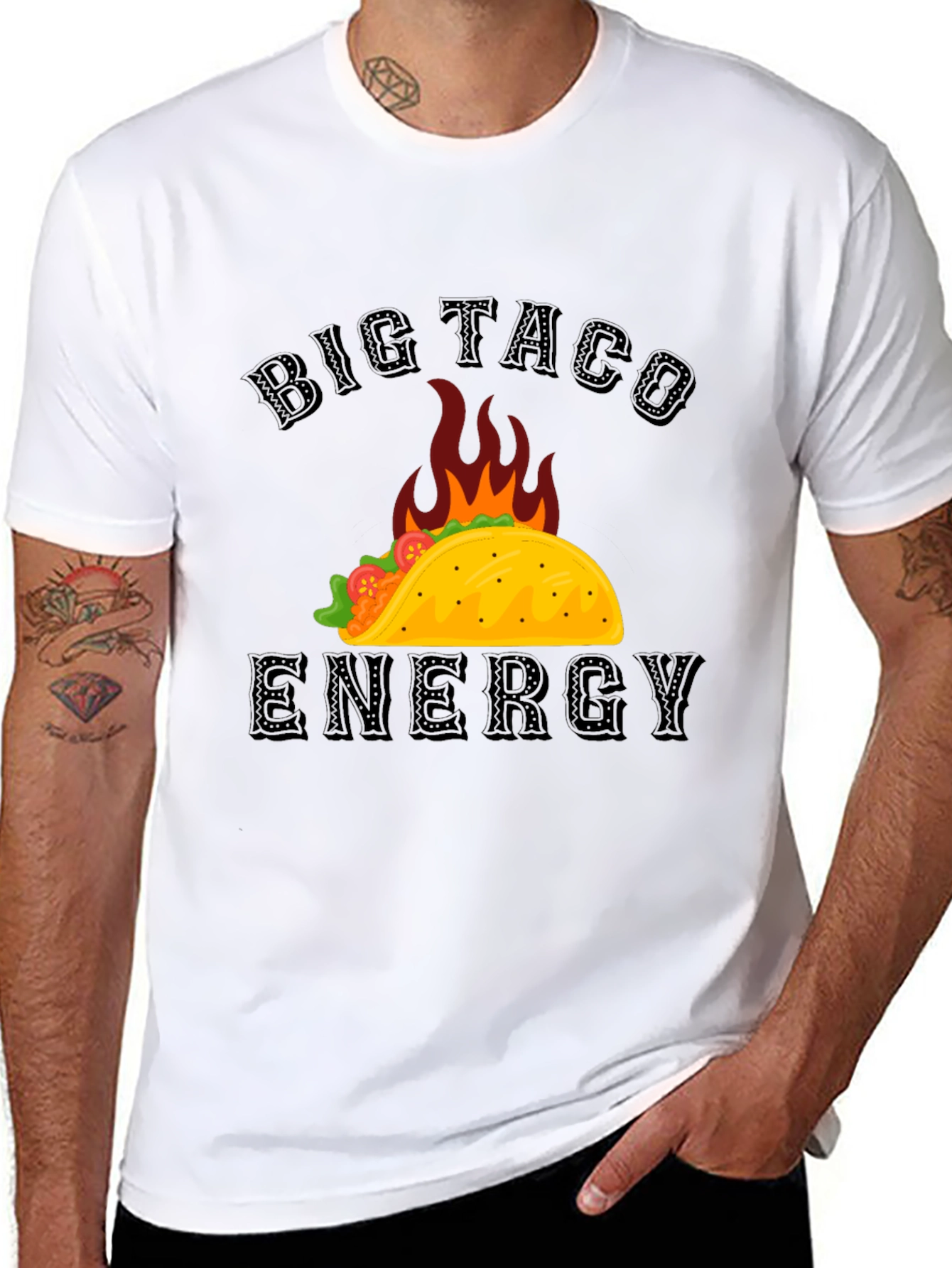 Big Taco Energy Graphic T-Shirt - Foodie Tee