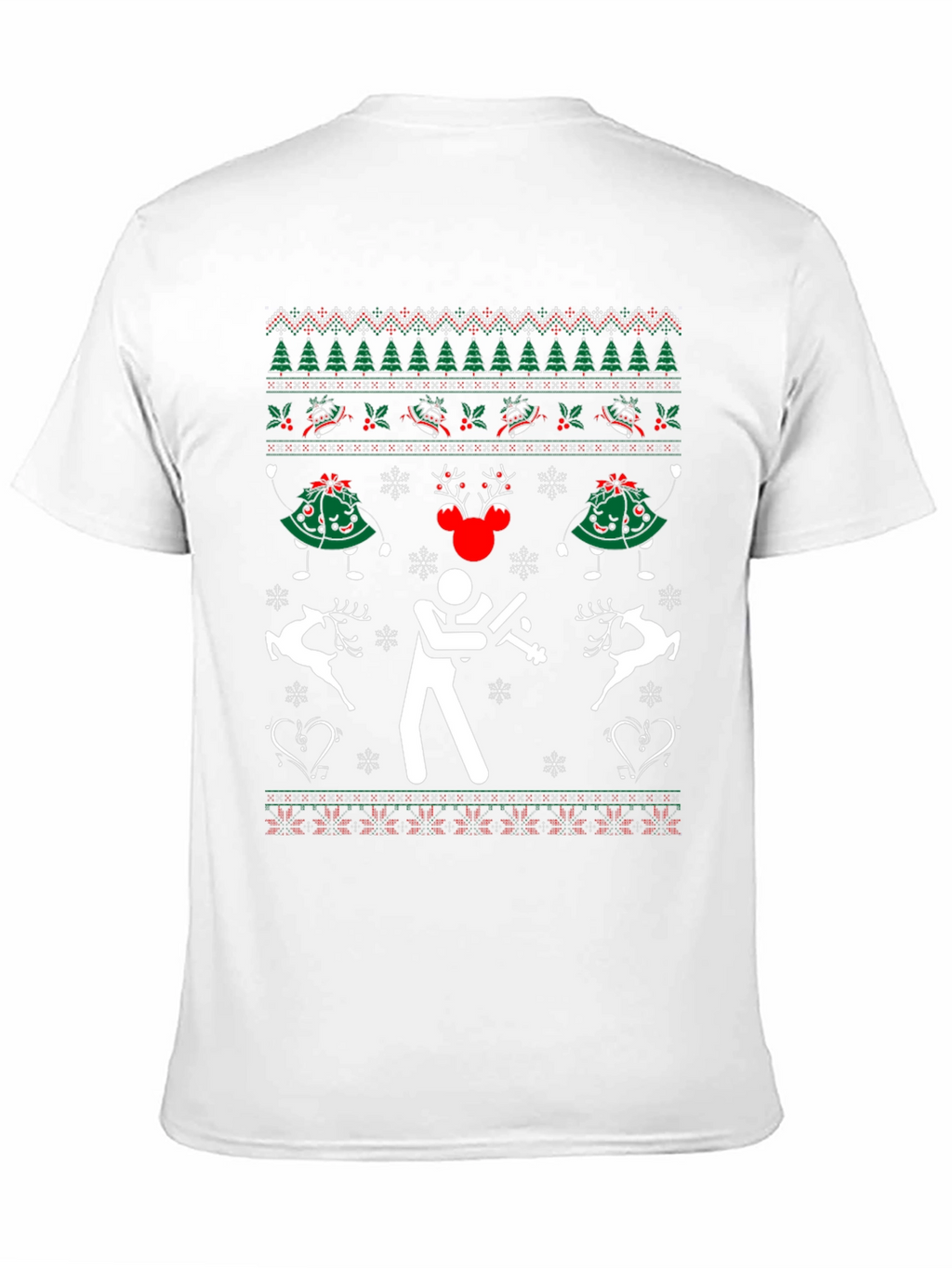 Festive Black Christmas Sweater T-Shirt