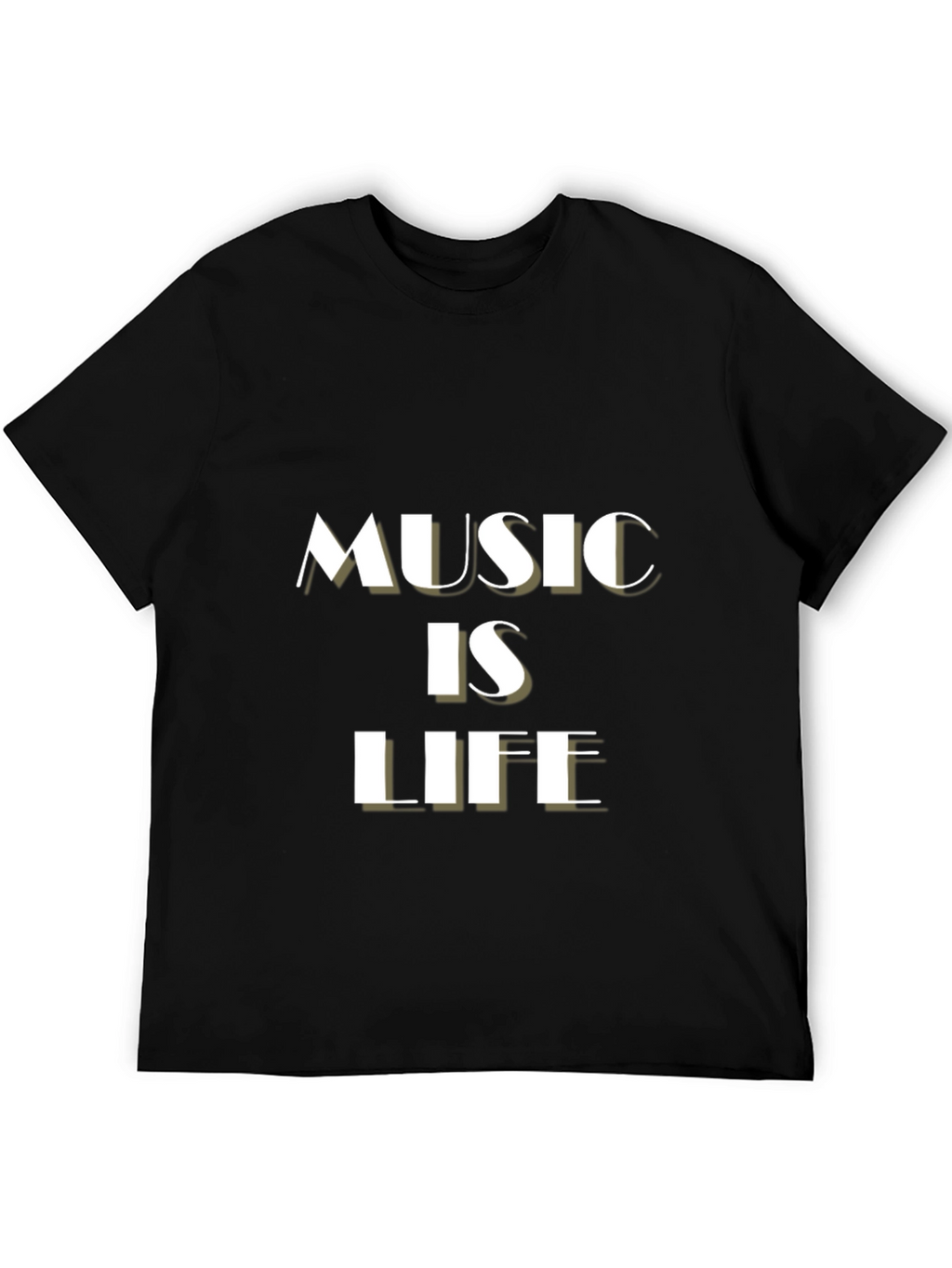Music is Life Black Graphic Tee