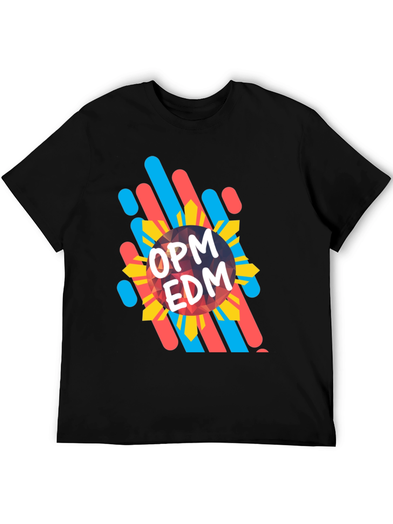 OPM EDM Graphic Tee - Stylish Black T-Shirt