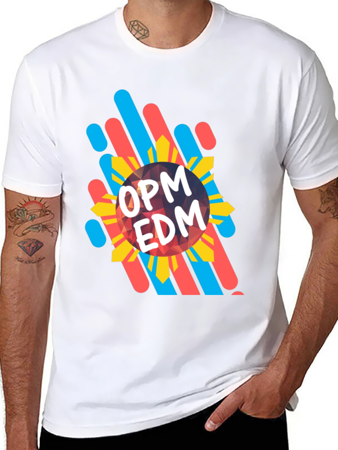 OPM EDM Graphic Tee - Stylish Black T-Shirt