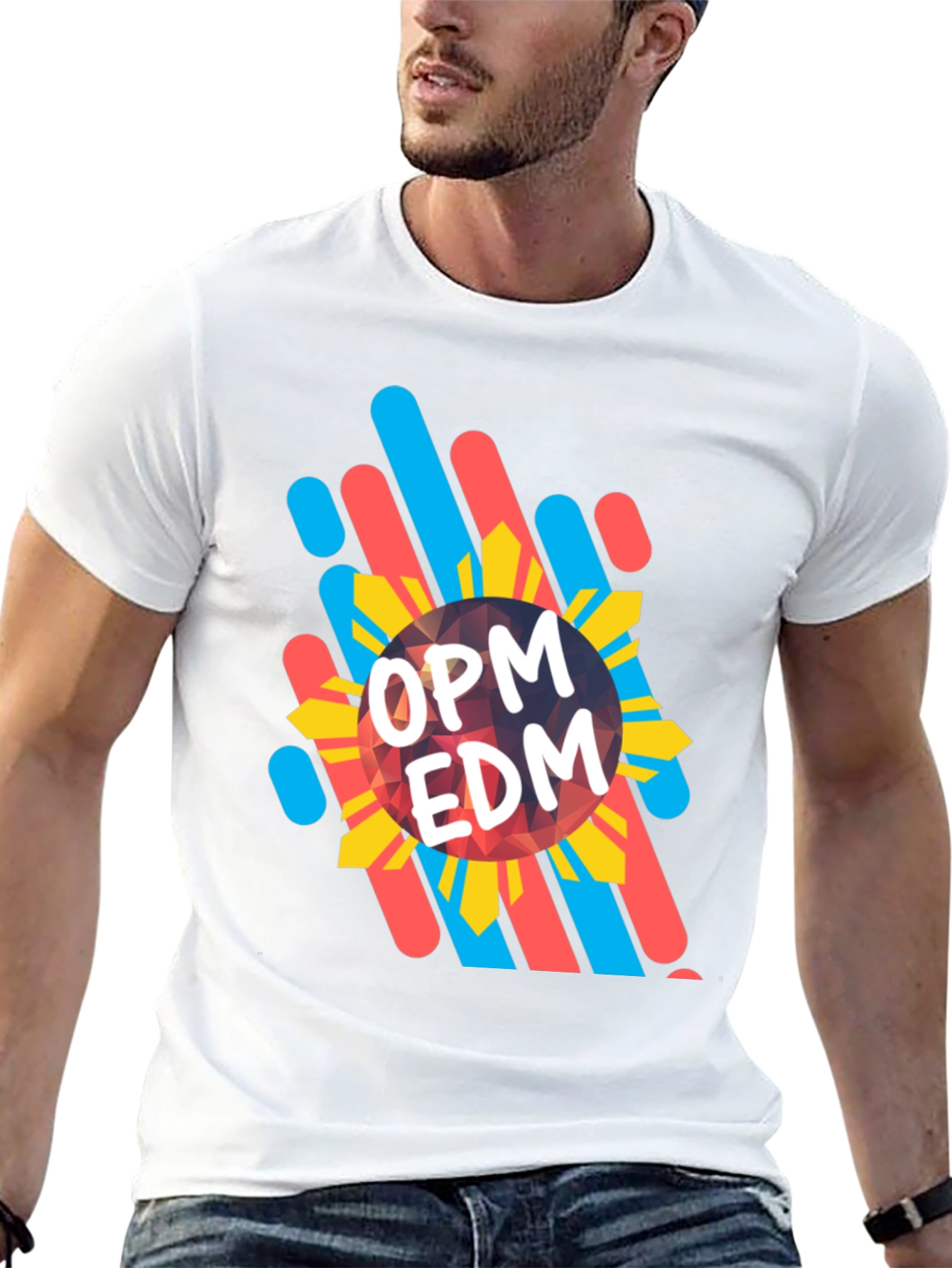 OPM EDM Graphic Tee - Stylish Black T-Shirt