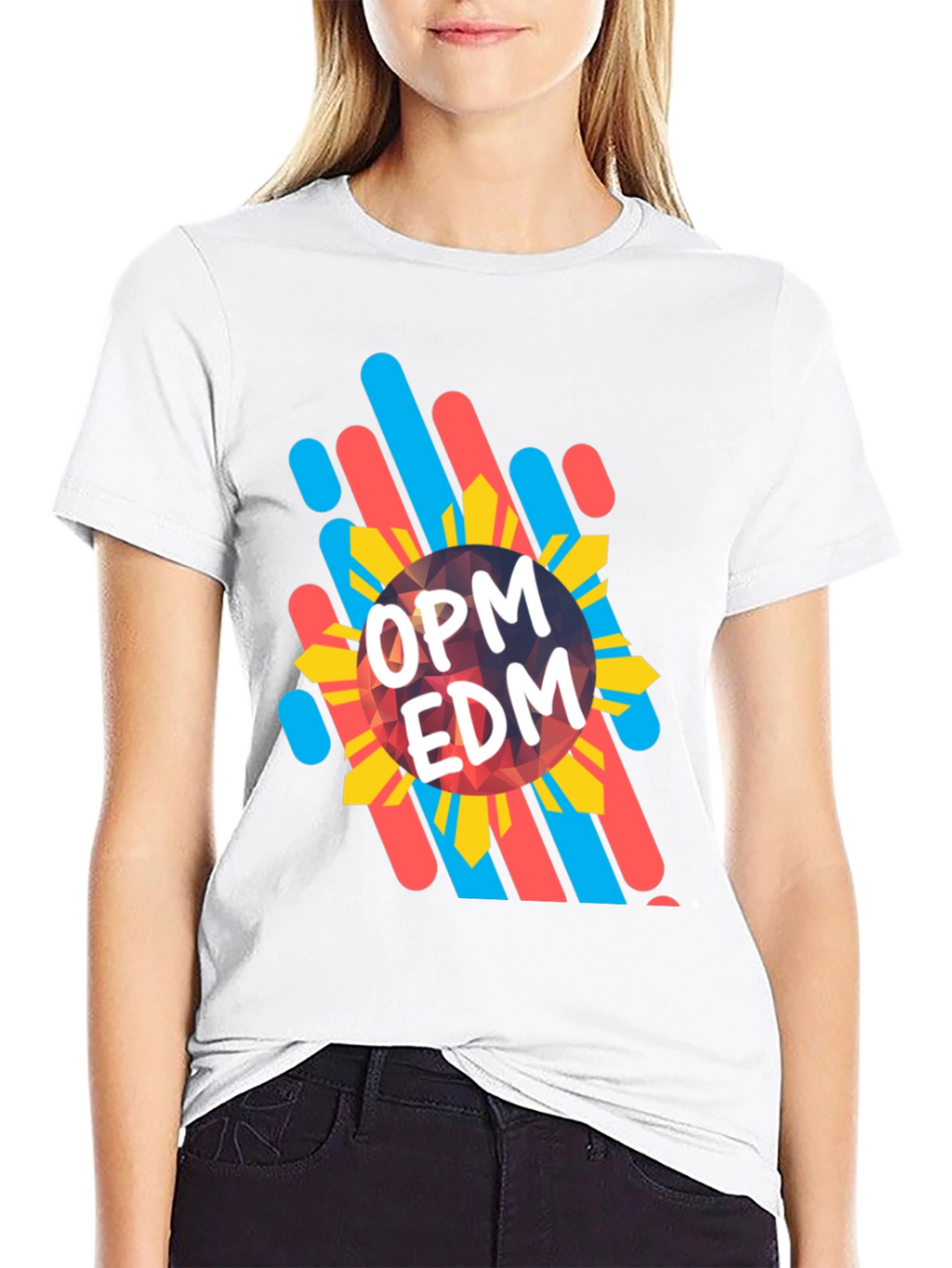 OPM EDM Graphic Tee - Stylish Black T-Shirt