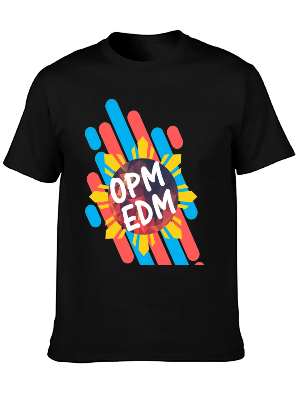OPM EDM Graphic Tee - Stylish Black T-Shirt