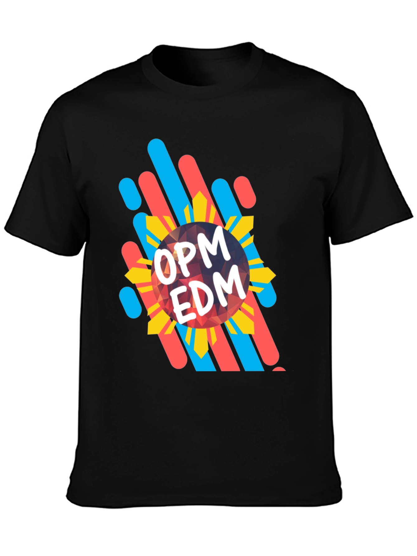 OPM EDM Graphic Tee - Stylish Black T-Shirt