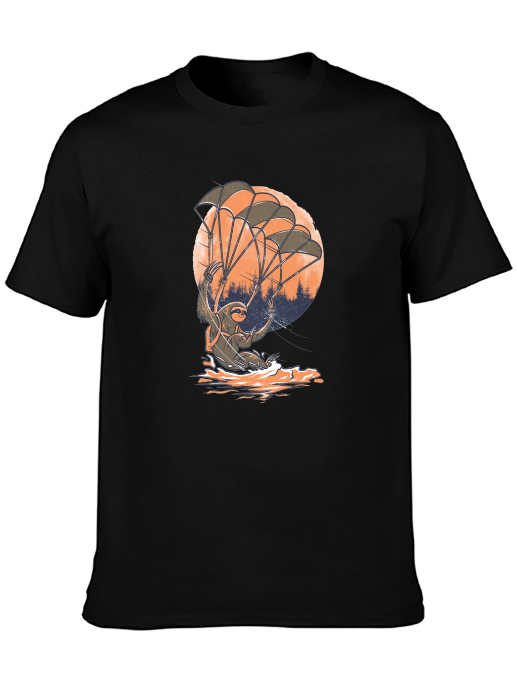 Sloth Parachute T-Shirt - Funny & Unique Design
