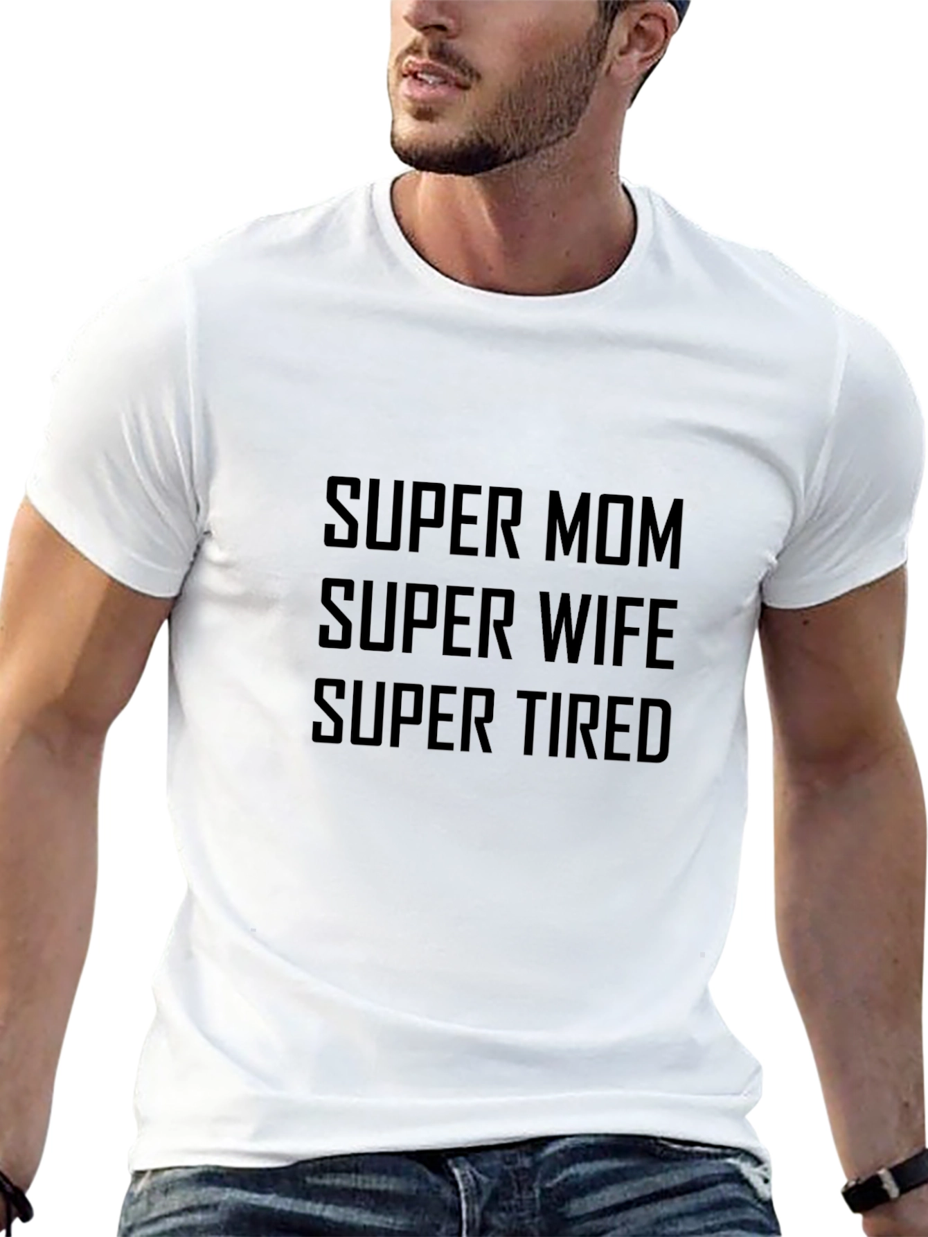 Super Mom Wife Tired Black T-Shirt
