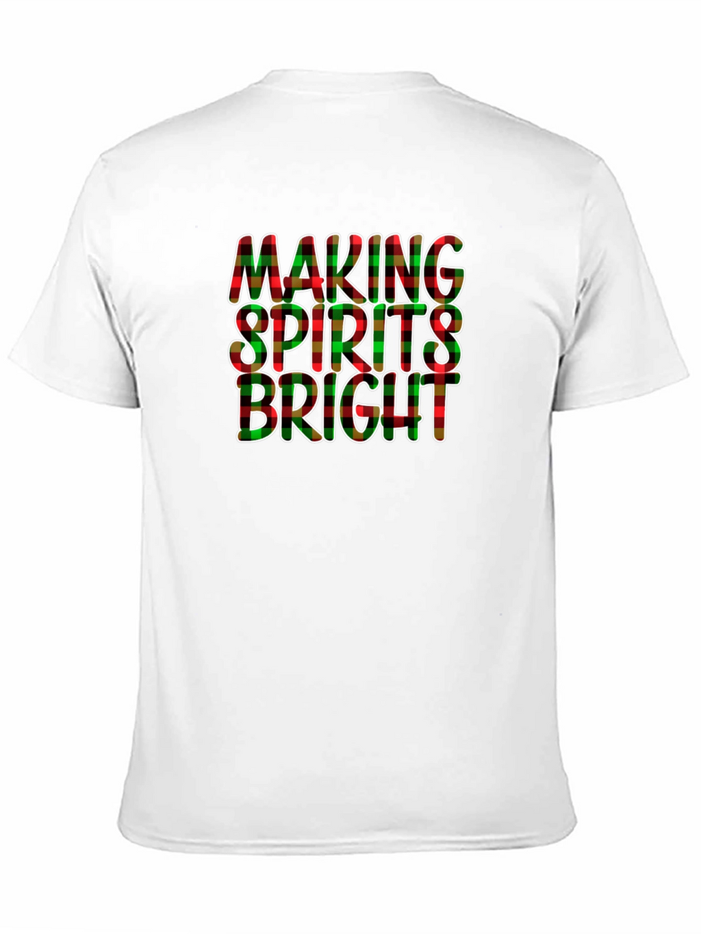 Festive Holiday Plaid Making Spirits Bright T-Shirt